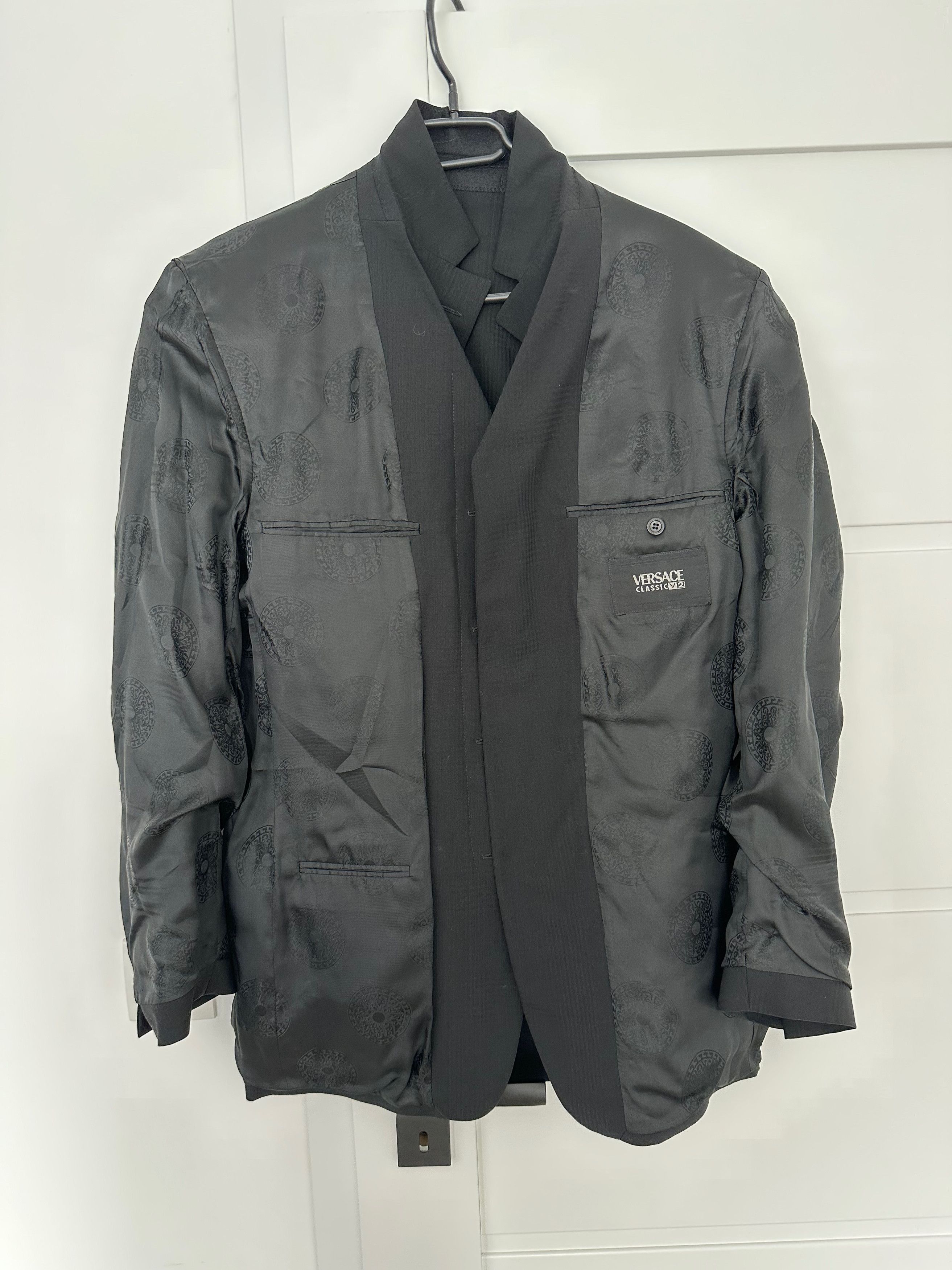 Versace Versace V2 Wool blend black Blazer jacket Size US M / EU 48-50 / 2 - 7 Thumbnail