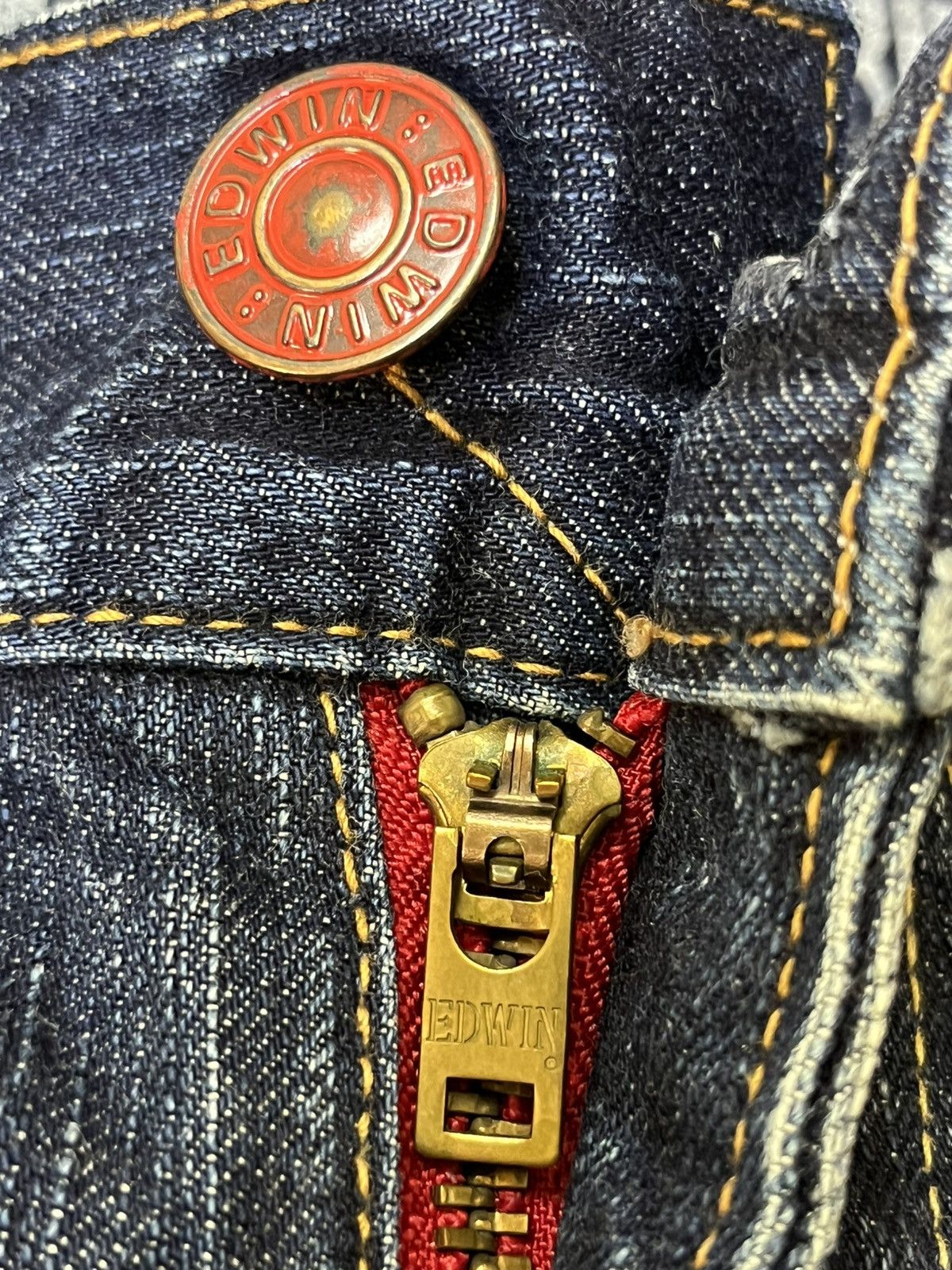 Edwin SICK🔥VINTAGE EDWIN 503 FLARED BLUE TRIP DISTRESSED JEANS Size US 35 - 16 Thumbnail