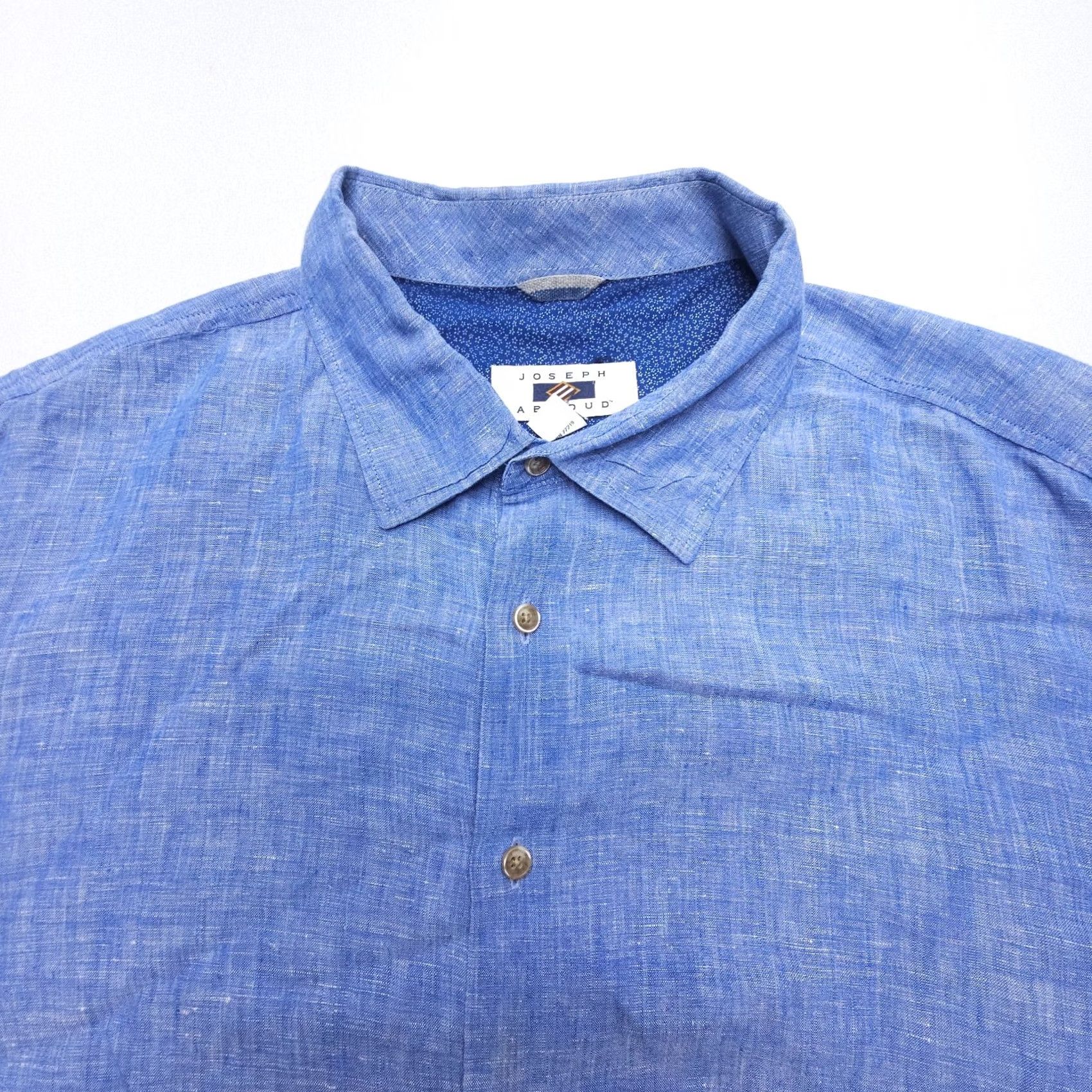 Joseph Abboud Joseph Abboud Button Shirt Mens 2XL Blue Linen Coastal Preppy Size US XXL / EU 58 / 5 - 4 Thumbnail