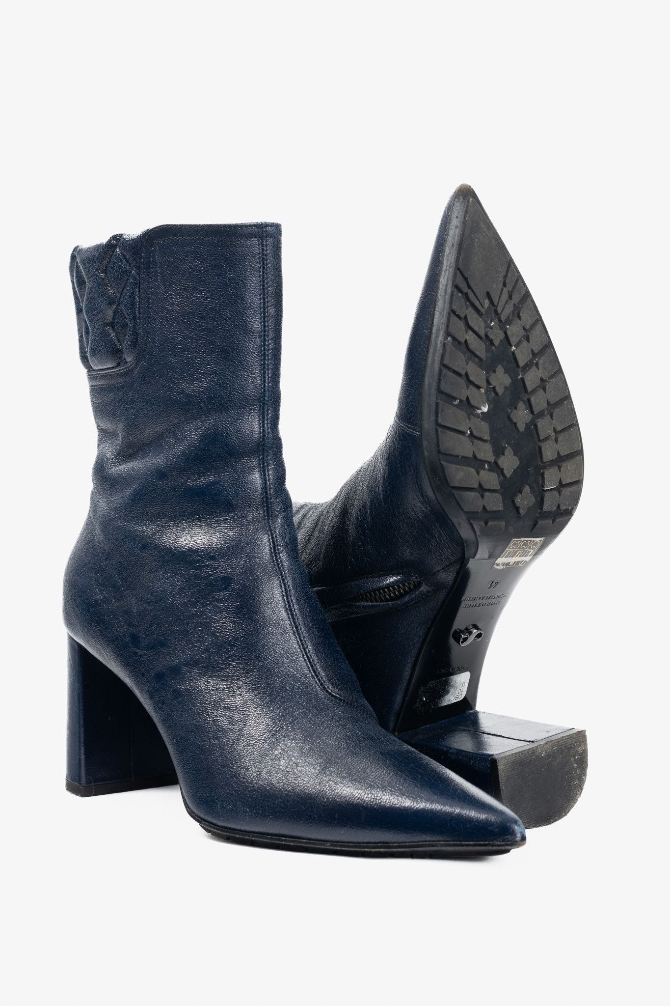 DOROTHEE SCHUMACHER Dorothee Schumacher Quilted Crackled-Leather Ankle Boots Size US 10.5 / IT 40.5 - 4 Thumbnail
