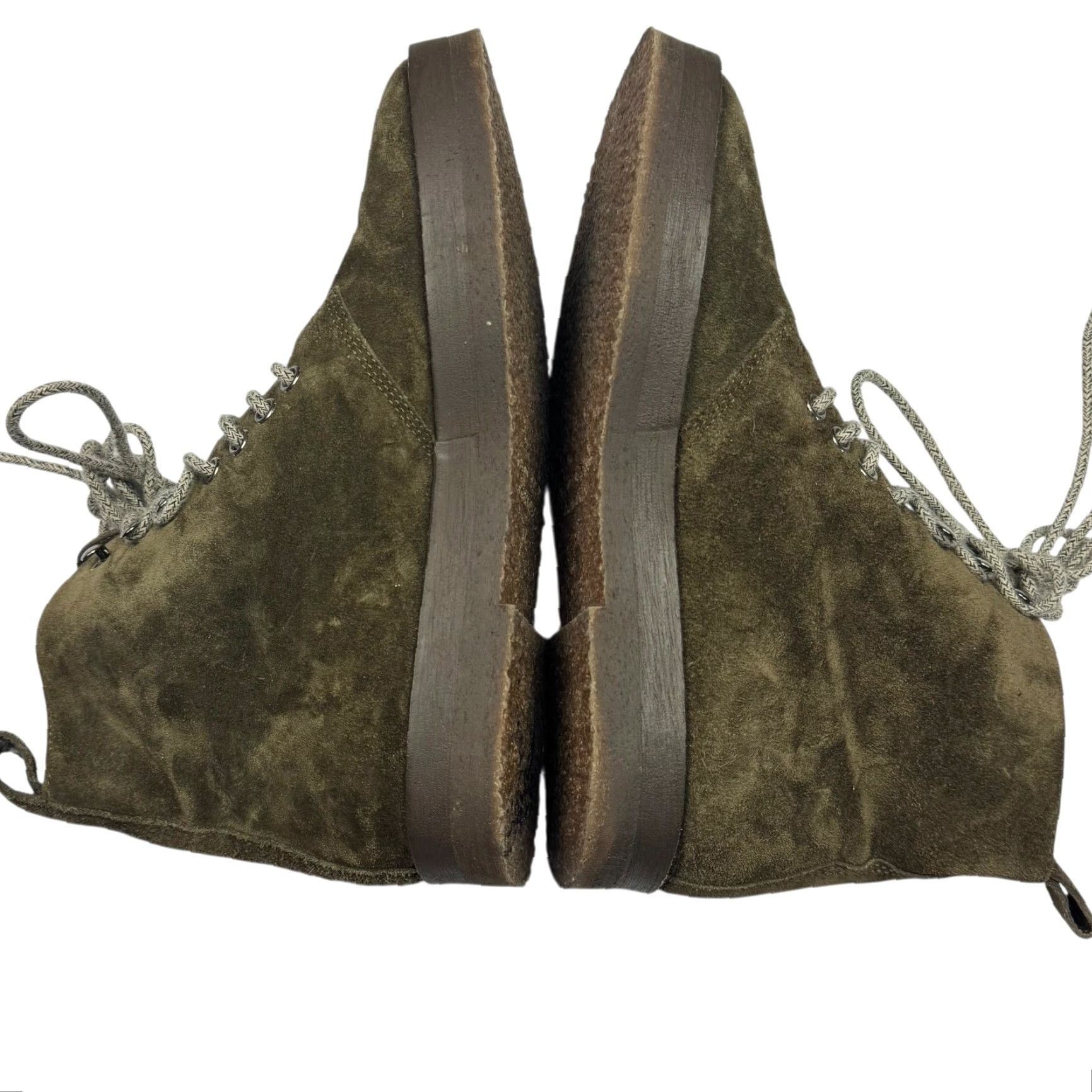 Vintage Jenni Kayne Boots Womens 37 EU 6.5 US Brown Suede Chukka Lace Up Size US 7 / IT 37 - 6 Thumbnail