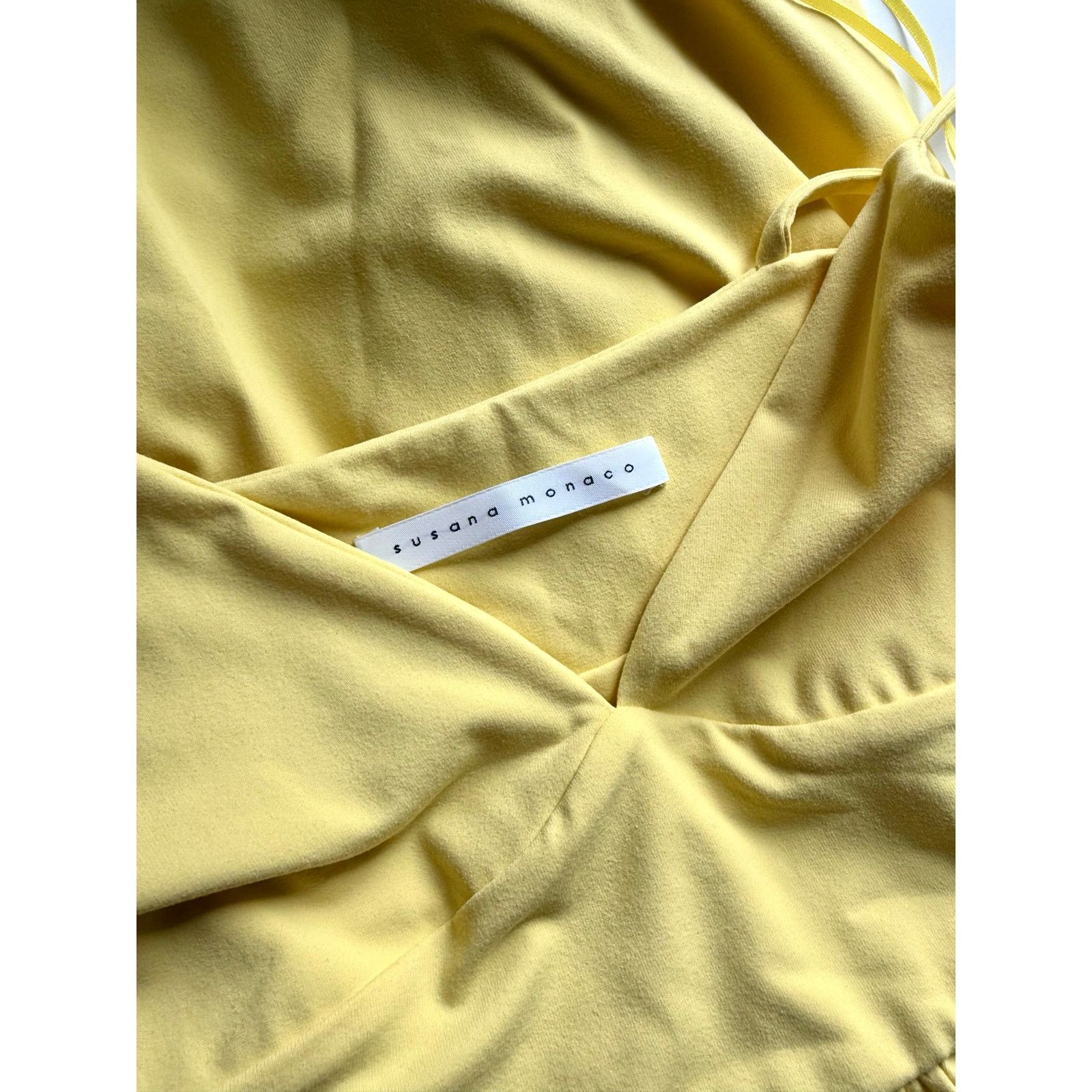 Susana Monaco $198 New Susana Monaco Slip Top Jumpsuit - Lemon Zest - S Size 27" / US 4 / IT 40 - 9 Thumbnail