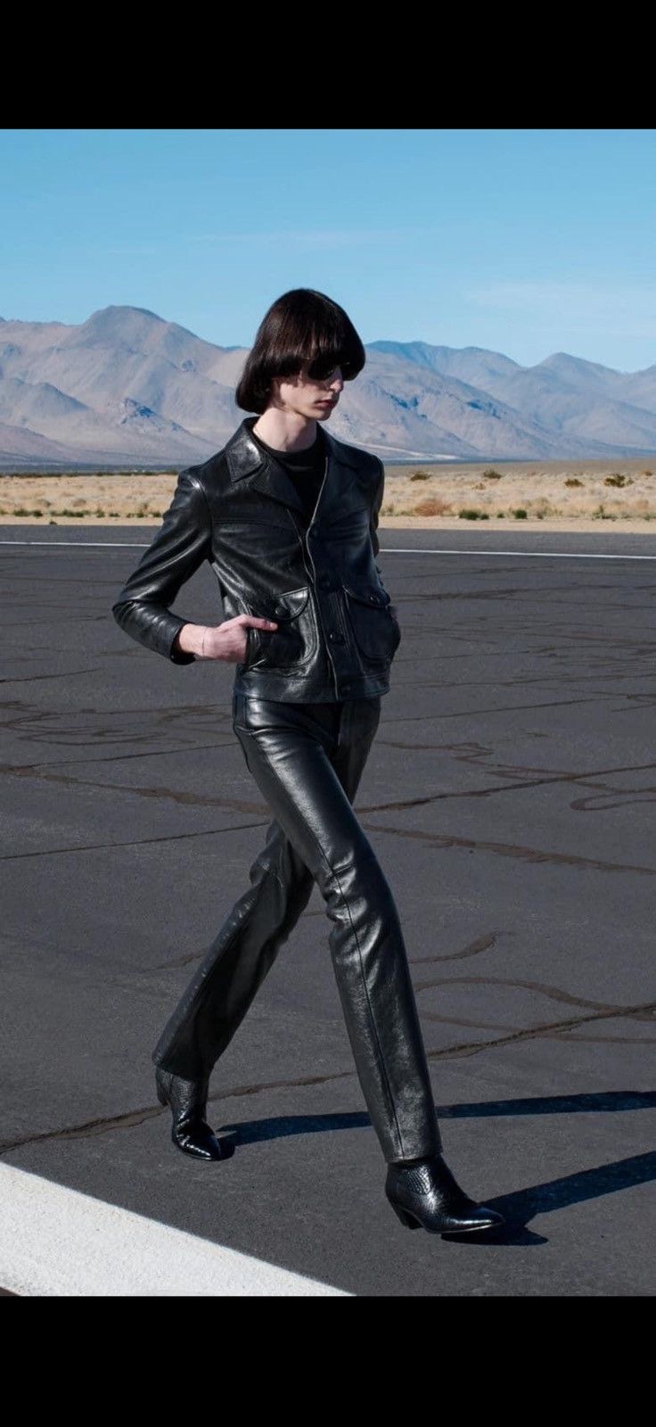 31/ 32/33 Celine x Hedi Slimane calf skin leather pants