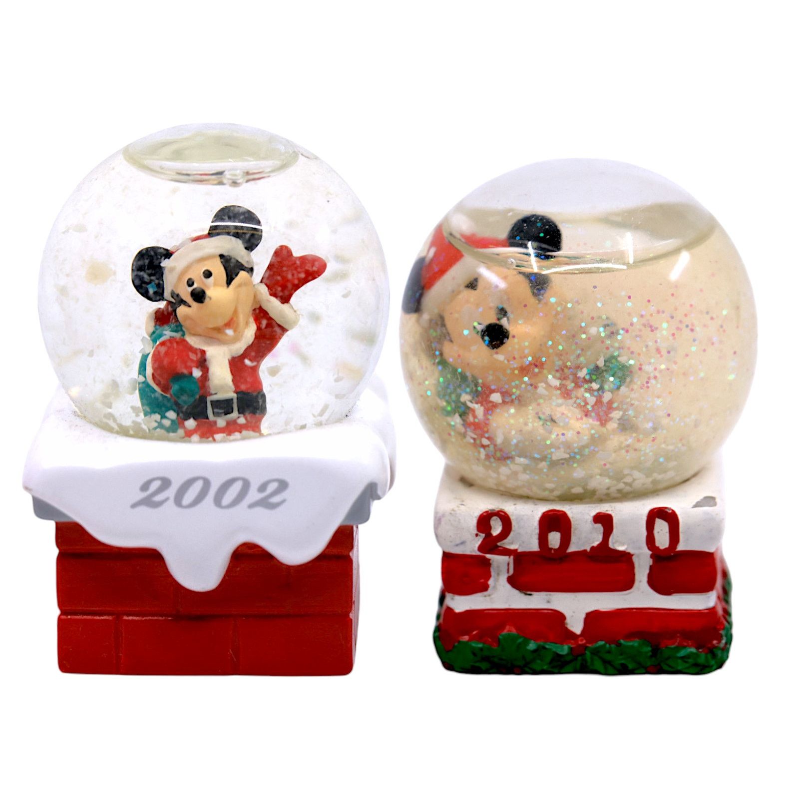 Disney Mickey Mouse Santa Chimney JCPenny Snow Globe 2002 & 2010 Size ONE SIZE - 1 Thumbnail