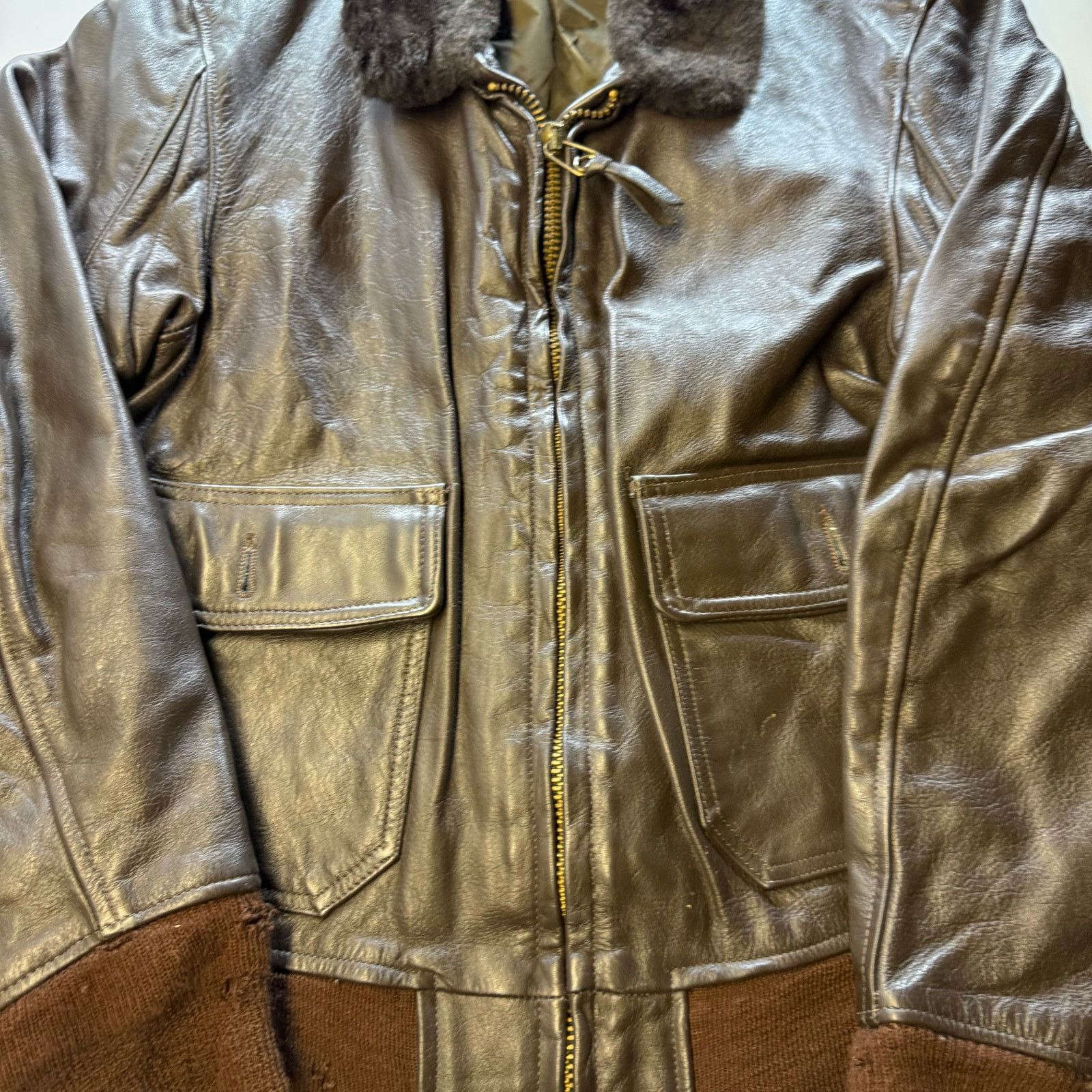 Other Jacket Flyer Leather Brill Bros Inc. Brown/Brown Size 40 Size US XXS / EU 40 - 10 Thumbnail