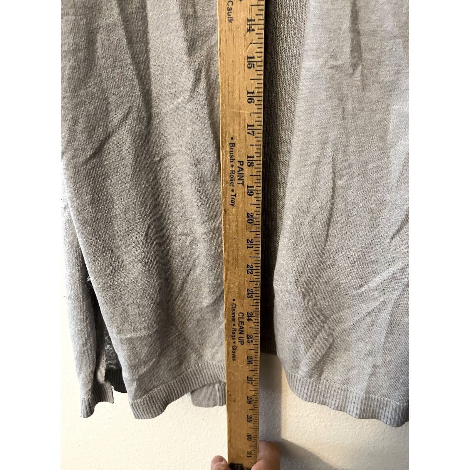 Gap VINTAGE Gap Cardigan Open Front Short Sleeve Women's Size Medium Gray Solid Linen Polyester Knit 90s City Retro Size M / US 6-8 / IT 42-44 - 5 Thumbnail
