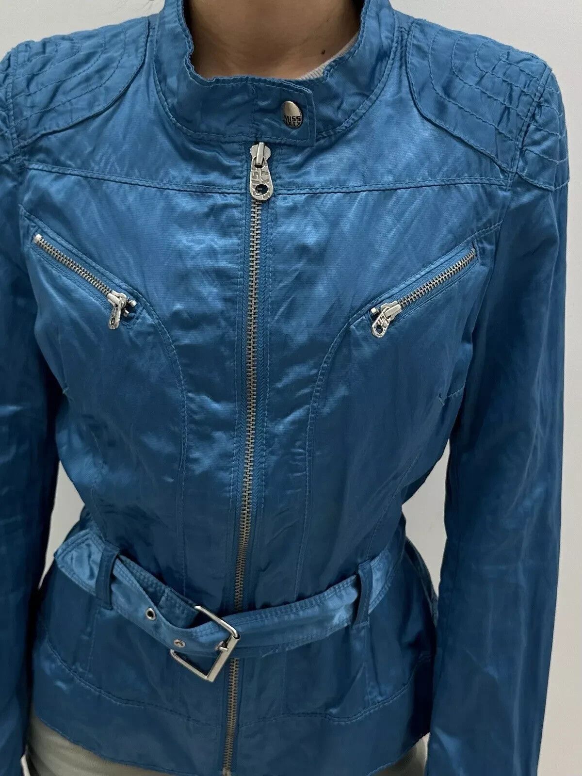Miss Sixty Vintage 2000s Miss Sixty Y2K Jacket Polyester Metall Fitted Size M / US 6-8 / IT 42-44 - 6 Thumbnail
