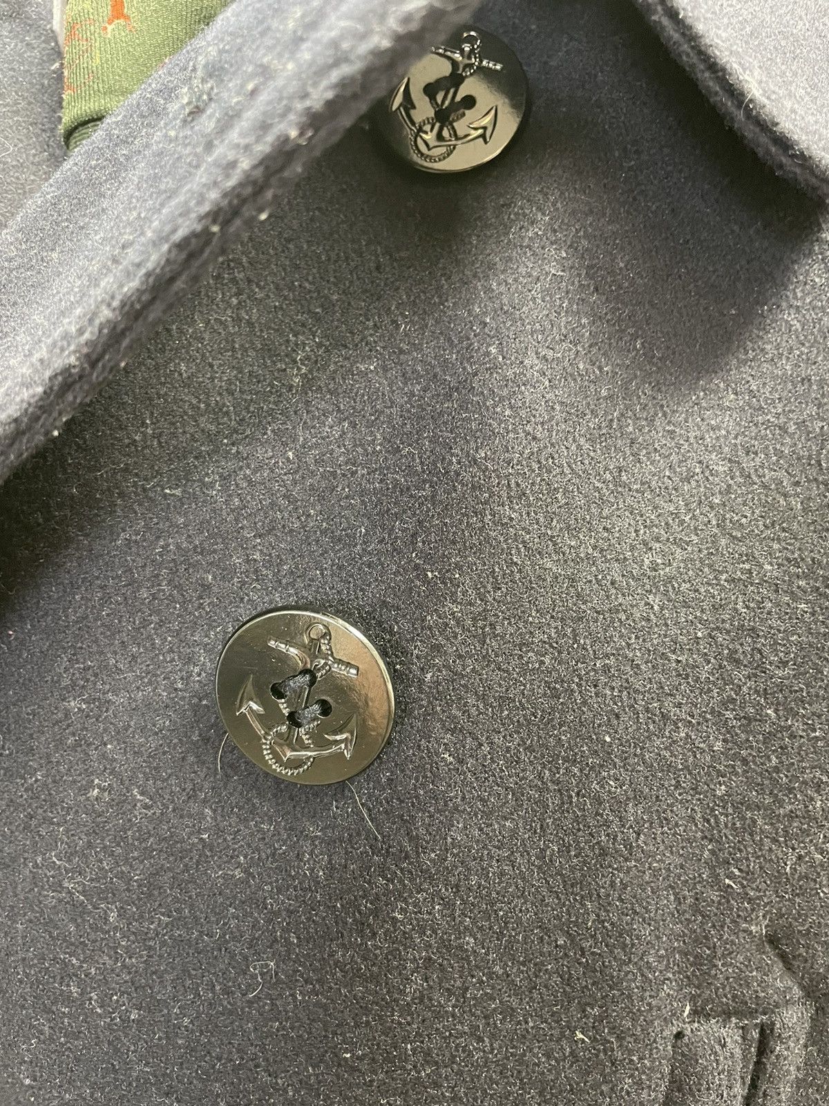 RRL Ralph Lauren Melton Wool Peacoat Size US XL / EU 56 / 4 - 3 Thumbnail