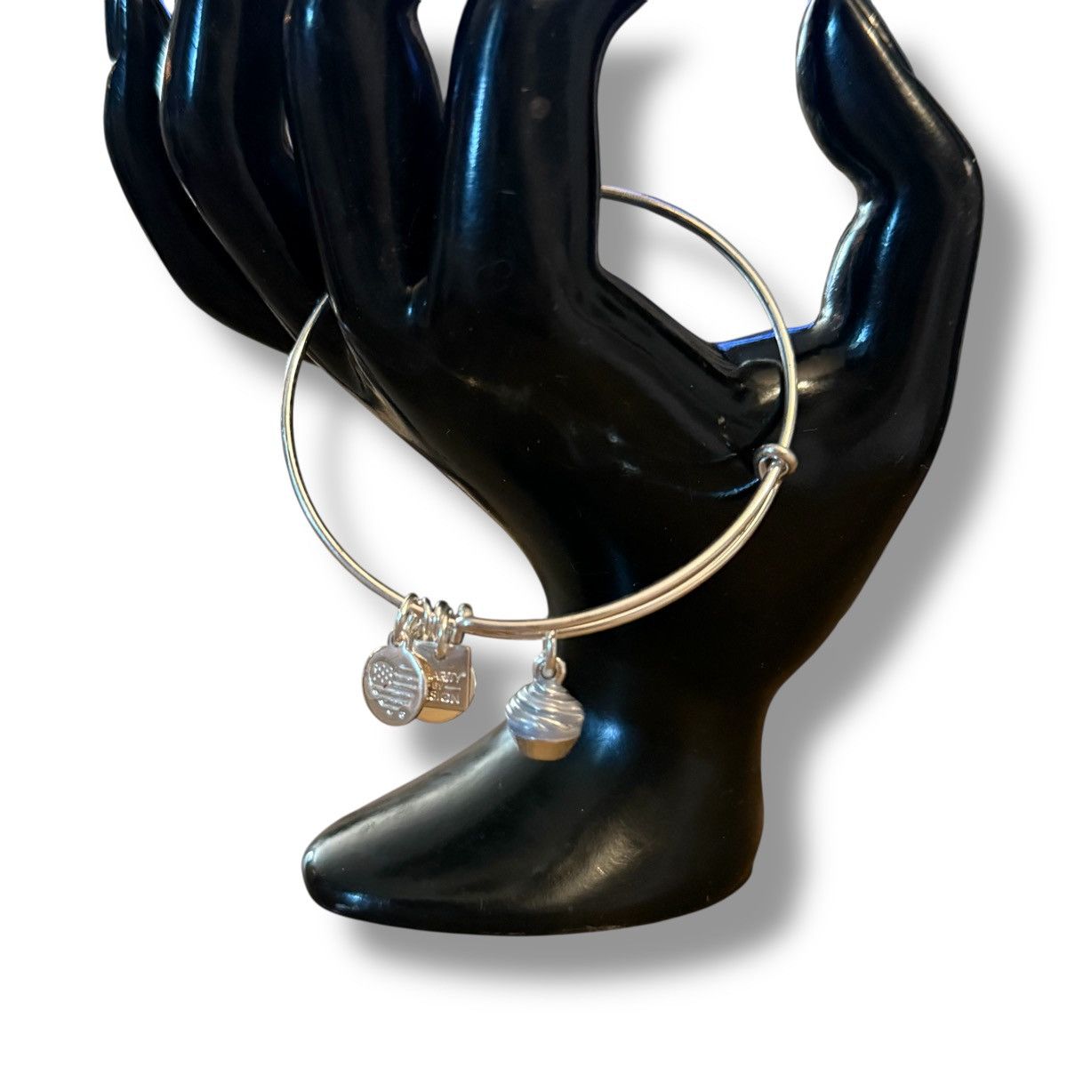 Other Alex and Ani silver tone cupcake expandable bangle bracelet Size ONE SIZE - 2 Thumbnail