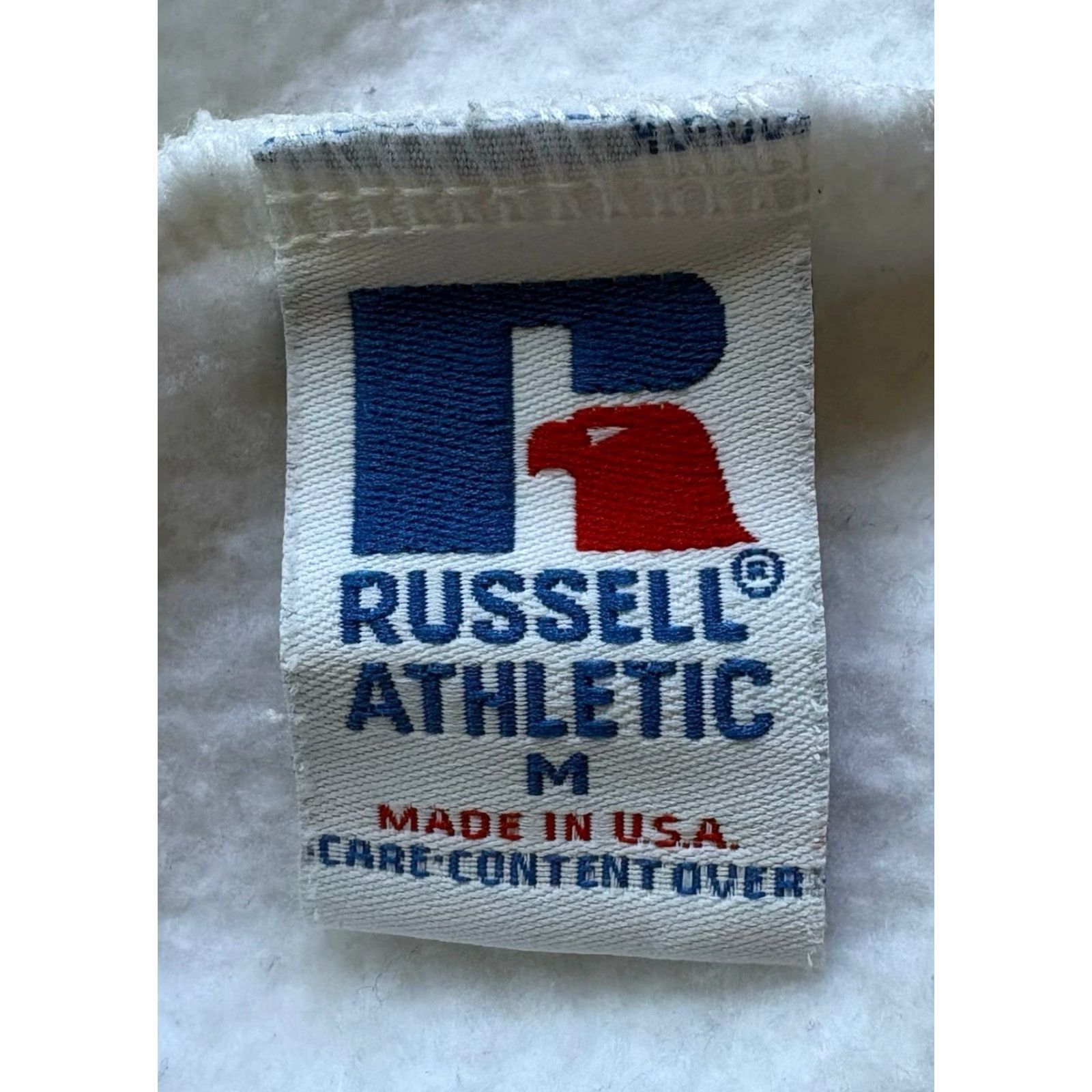 Russell Athletic VINTAGE Russell Athletic Coaches Shorts Mens M White 90s USA GUC Navy Red Logo Athletic Size US 31 - 4 Thumbnail