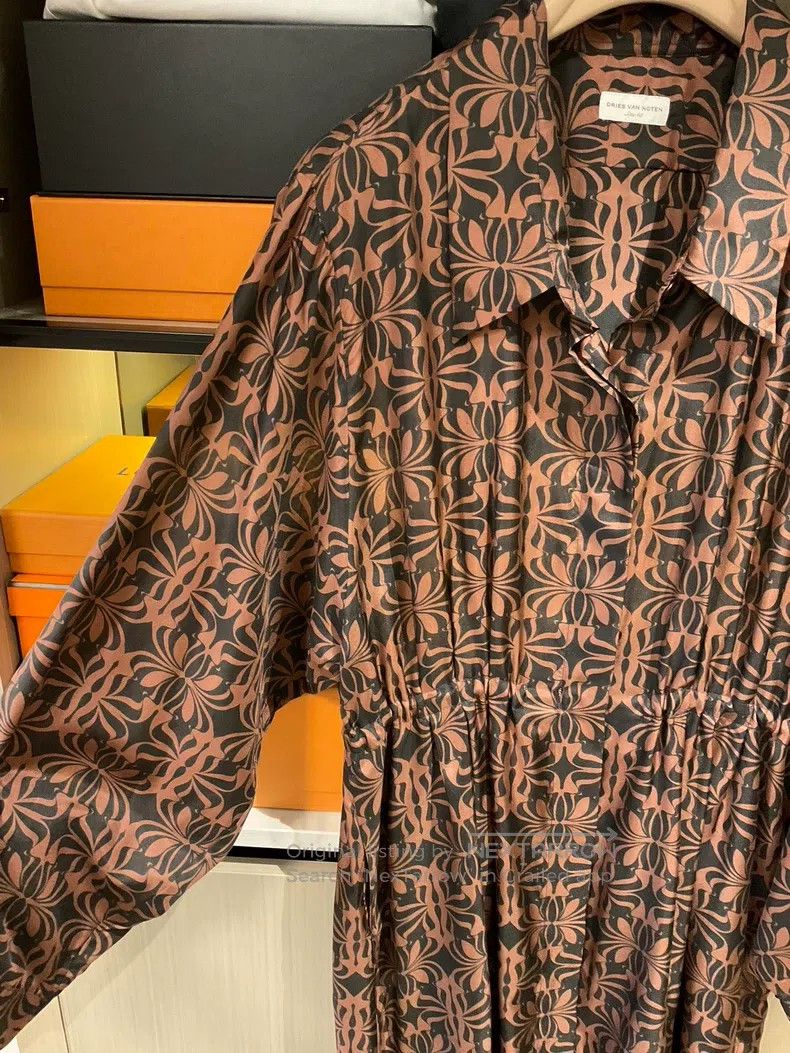 Dries Van Noten Dries Van Noten SIZE:40 Printed Silk Dress Size S / US 4 / IT 40 - 5 Thumbnail