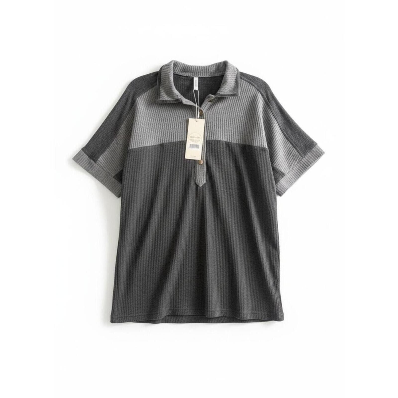 Other Dokotoo Men's Short Sleeve Polo Shirt in Two-Tone Gray Size US L / EU 52-54 / 3 - 1 Thumbnail