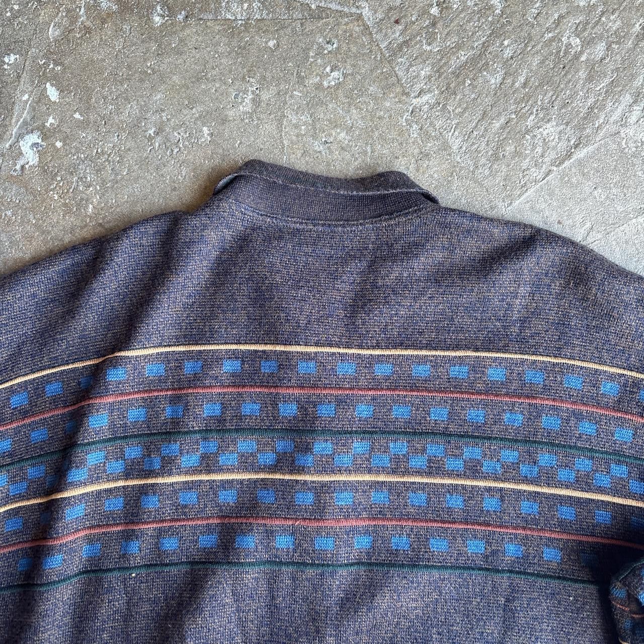 Other Brown Long-sleeve Knitted Polo Shirt w/ Patterning Size US L / EU 52-54 / 3 - 8 Thumbnail