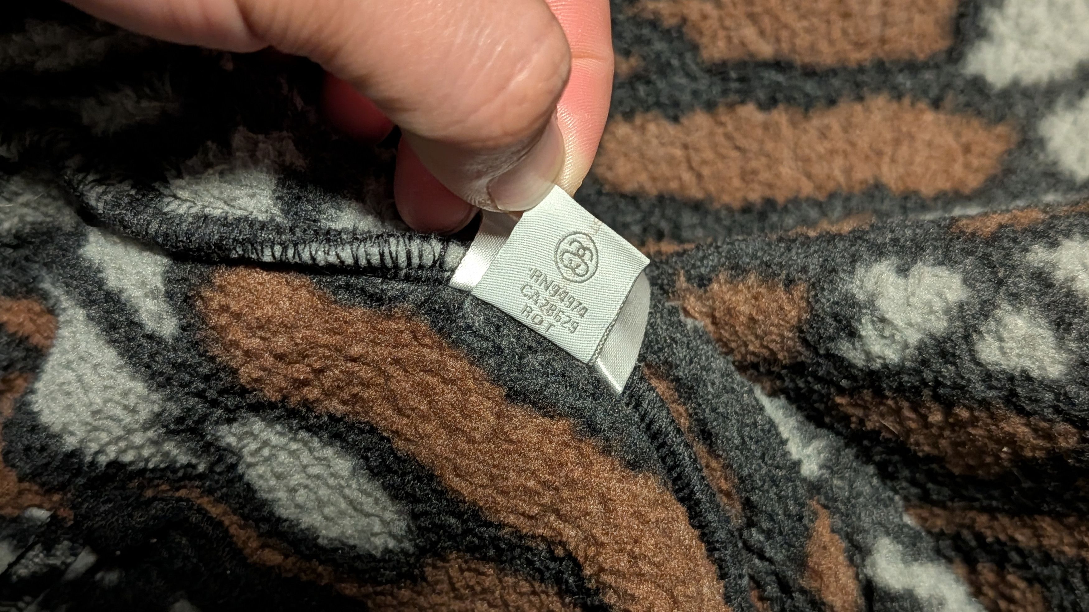 Stussy Stüssy Tree Bark Fleece Jacket in the brown colorway. Size US S / EU 44-46 / 1 - 9 Thumbnail