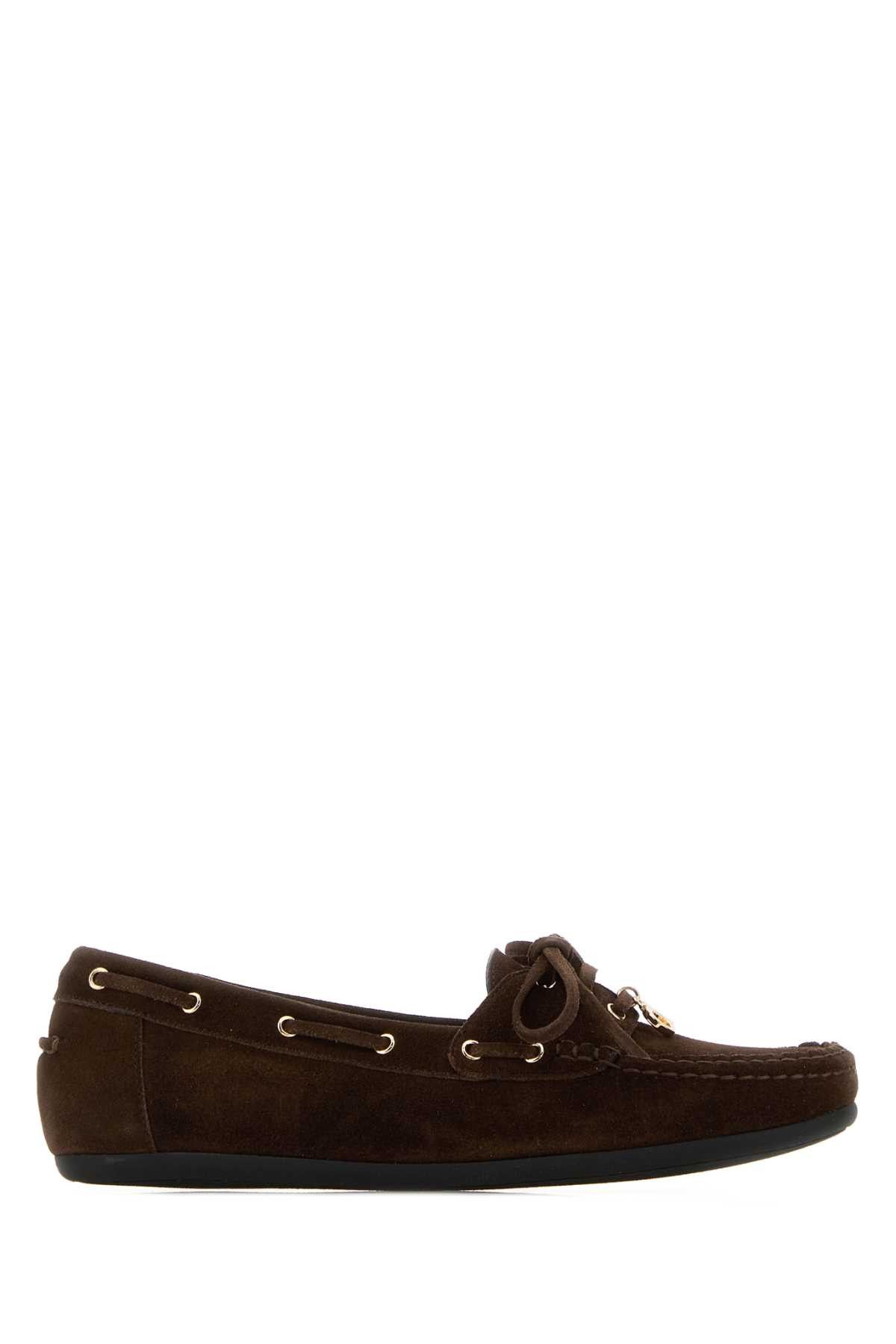 Salvatore Ferragamo Dark Brown Suede Flippy Loafers Size US 8.5 / IT 38.5 - 1 Thumbnail