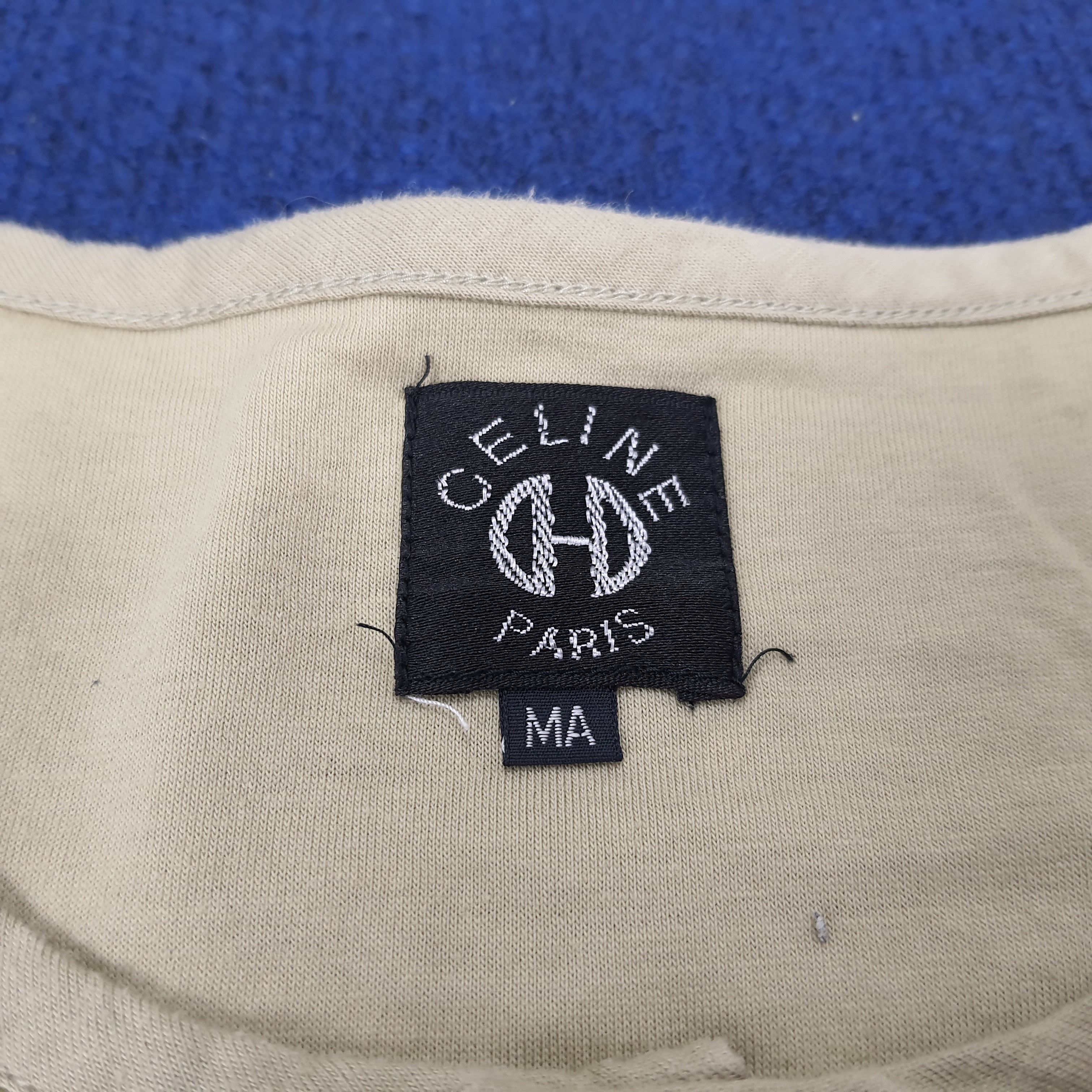 Celine × Vintage Vintage CELINE Paris Button T-shirt Size US L / EU 52-54 / 3 - 5 Thumbnail