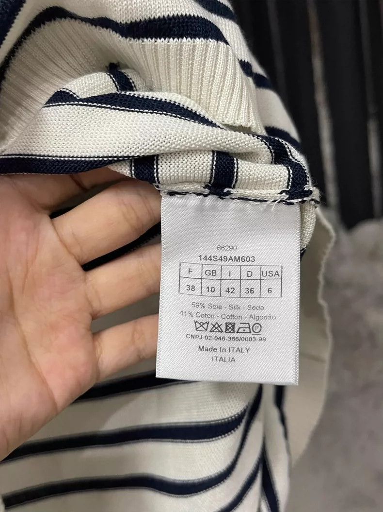 Dior Dior Striped Long Sleeve Knit Top-2506 Size M / US 6-8 / IT 42-44 - 7 Thumbnail