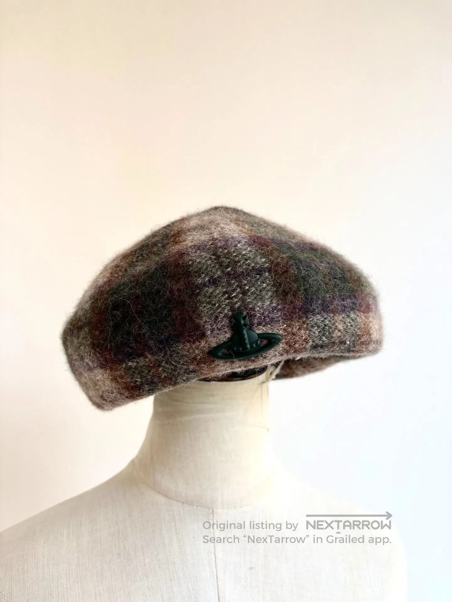 Vivienne Westwood Vivienne Westwood Brown Check Beret. Size ONE SIZE - 1 Thumbnail