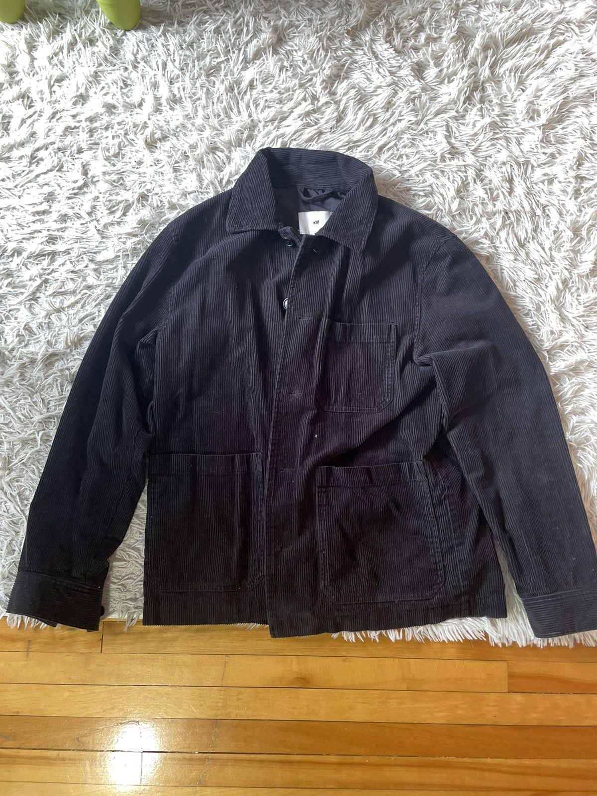 H&M × Vintage Vintage black corduroy jacket Size US M / EU 48-50 / 2 - 1 Thumbnail