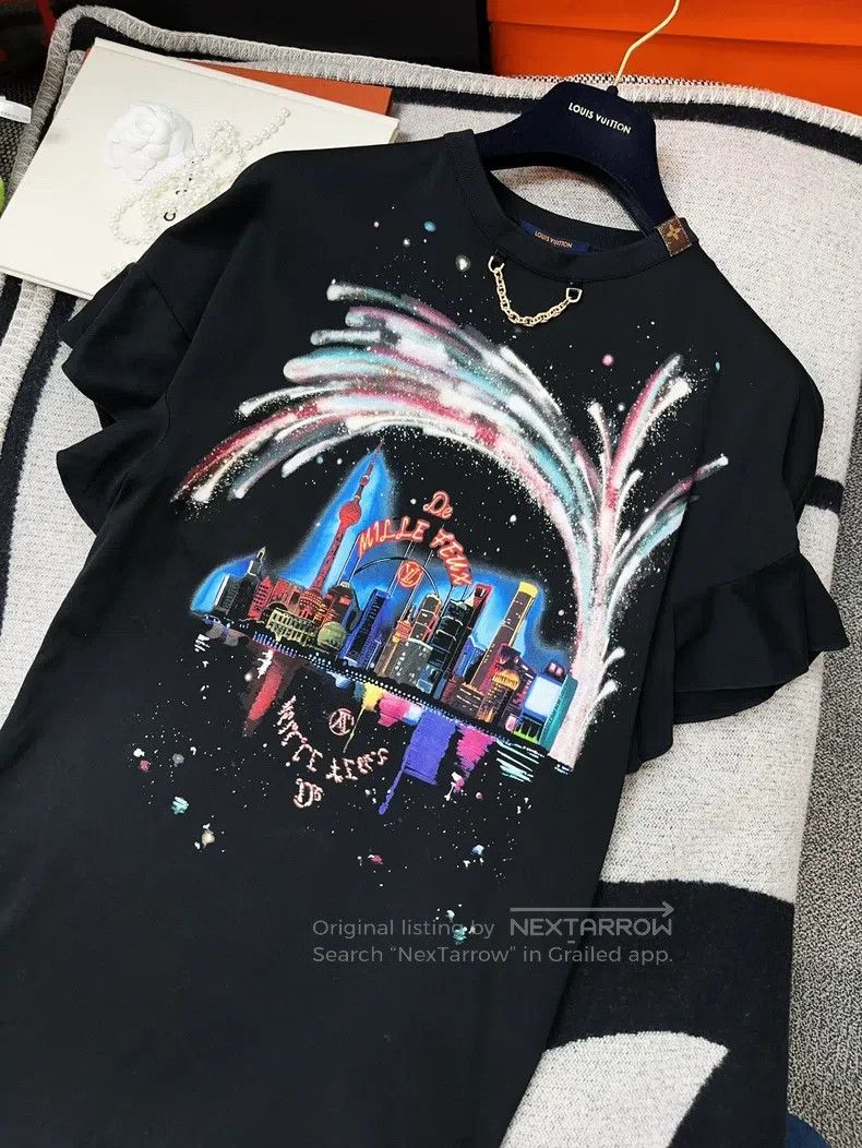 Louis Vuitton Louis Vuitton Neon Urban Print Lotus Leaf T-Shirt Short Sl Size XS / US 0-2 / IT 36-38 - 3 Thumbnail