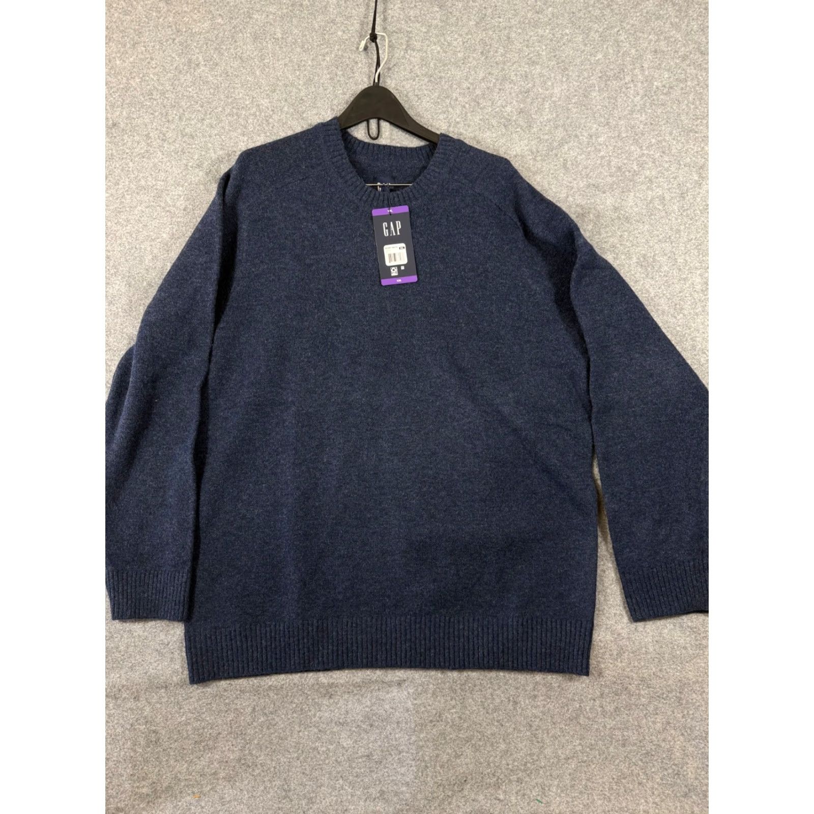 Gap Gap Sweater Mens 2XL Navy Blue Wool Blend Crew Neck Long Raglan Sleeve Pullover NWT Regular Fit Size US XXL / EU 58 / 5 - 3 Thumbnail