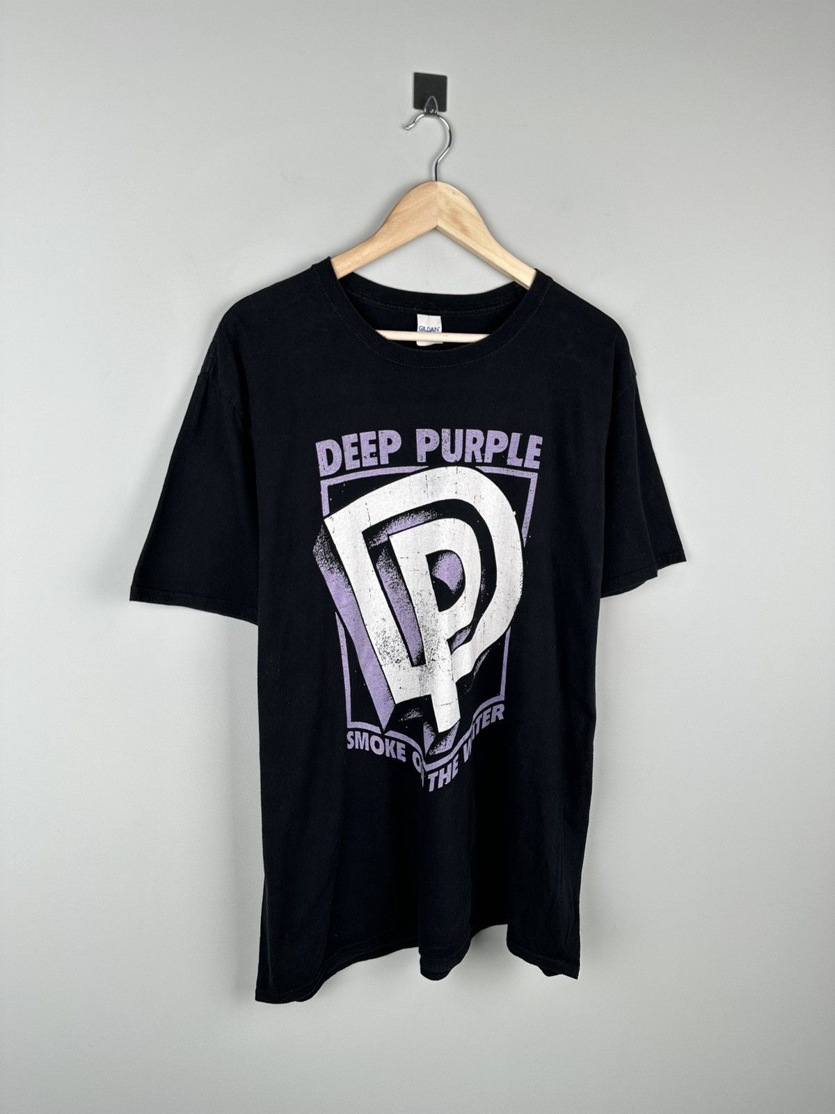Band Tees × Vintage Deep Purple Smoke On The Water Box Logo Tee Oversized Size US L / EU 52-54 / 3 - 1 Thumbnail