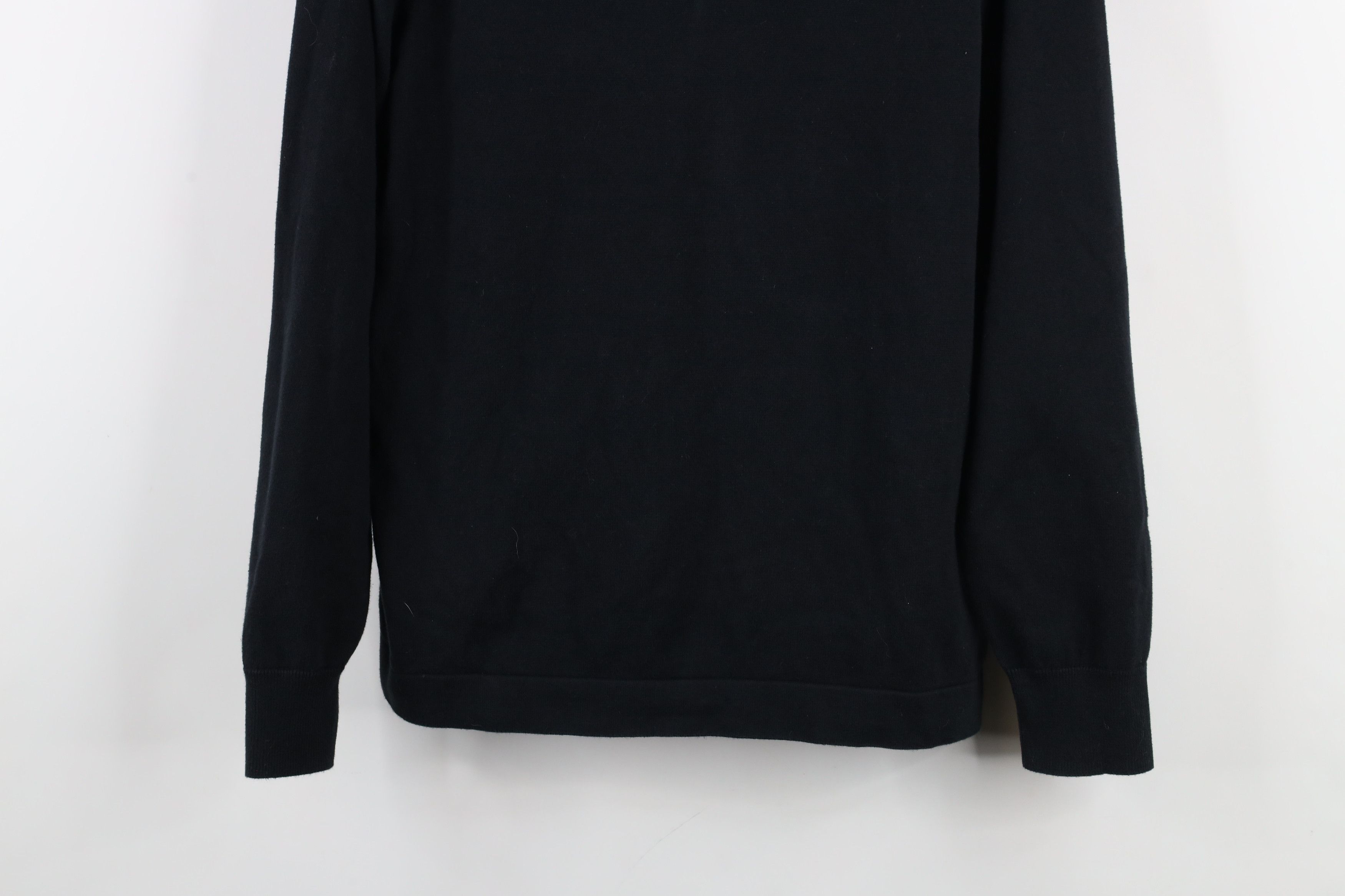 J.Crew × Vintage Vintage Y2K J Crew Blank Cotton Knit Crewneck Sweater Black Size L / US 10 / IT 46 - 3 Thumbnail