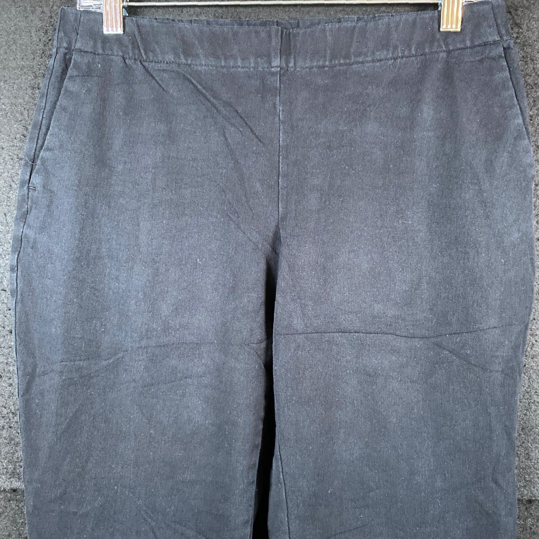 Ann Taylor J Jill Womens Pants Black Ankle Cropped Cuffed Mid Rise Premium Bi-Stretch 10P Size 30" / US 8 / IT 44 - 2 Thumbnail