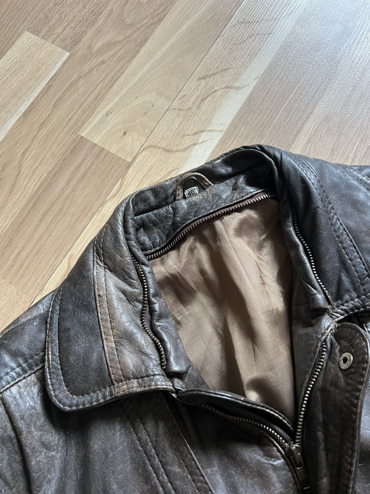 Vintage Vintage avirex style bomber aviator brown 2000s leather Size US M / EU 48-50 / 2 - 5 Thumbnail