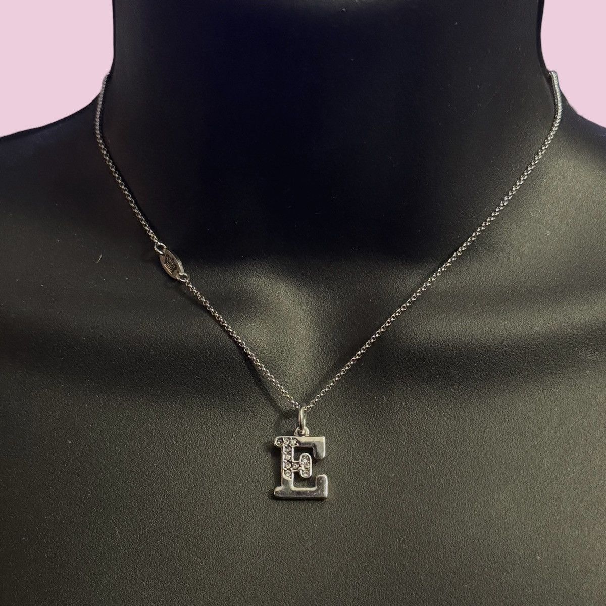 Juicy Couture Juicy Couture silver tone initial letter E pendant necklace Size ONE SIZE - 1 Thumbnail