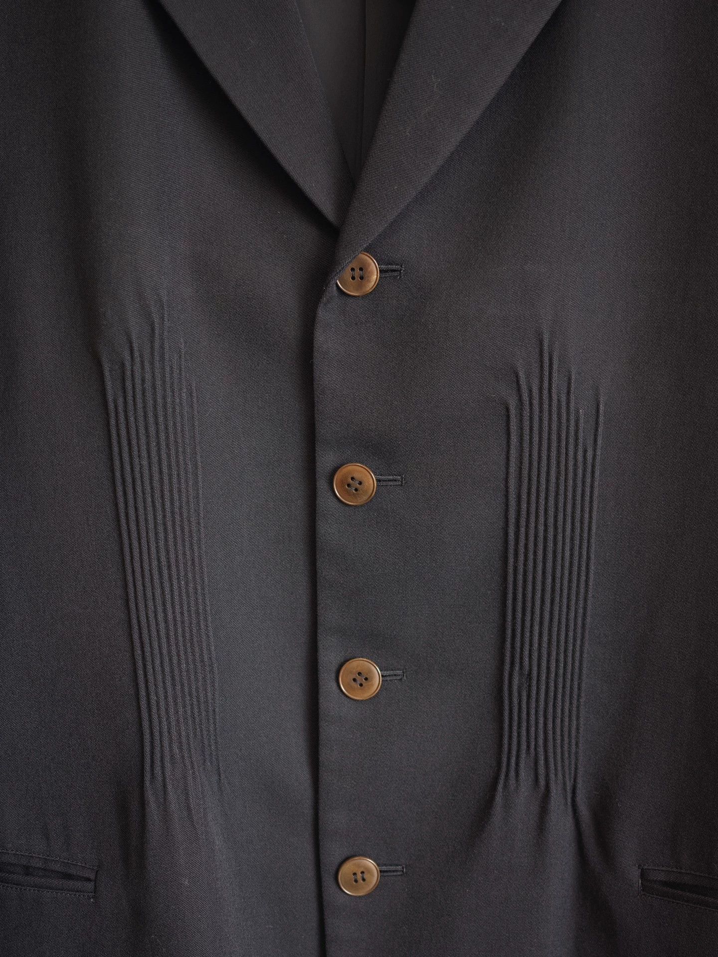 Yohji Yamamoto Yohji Yamamoto 96AW Elbow Wide Ribbed Pleated Jacket Size M Size US M / EU 48-50 / 2 - 5 Thumbnail