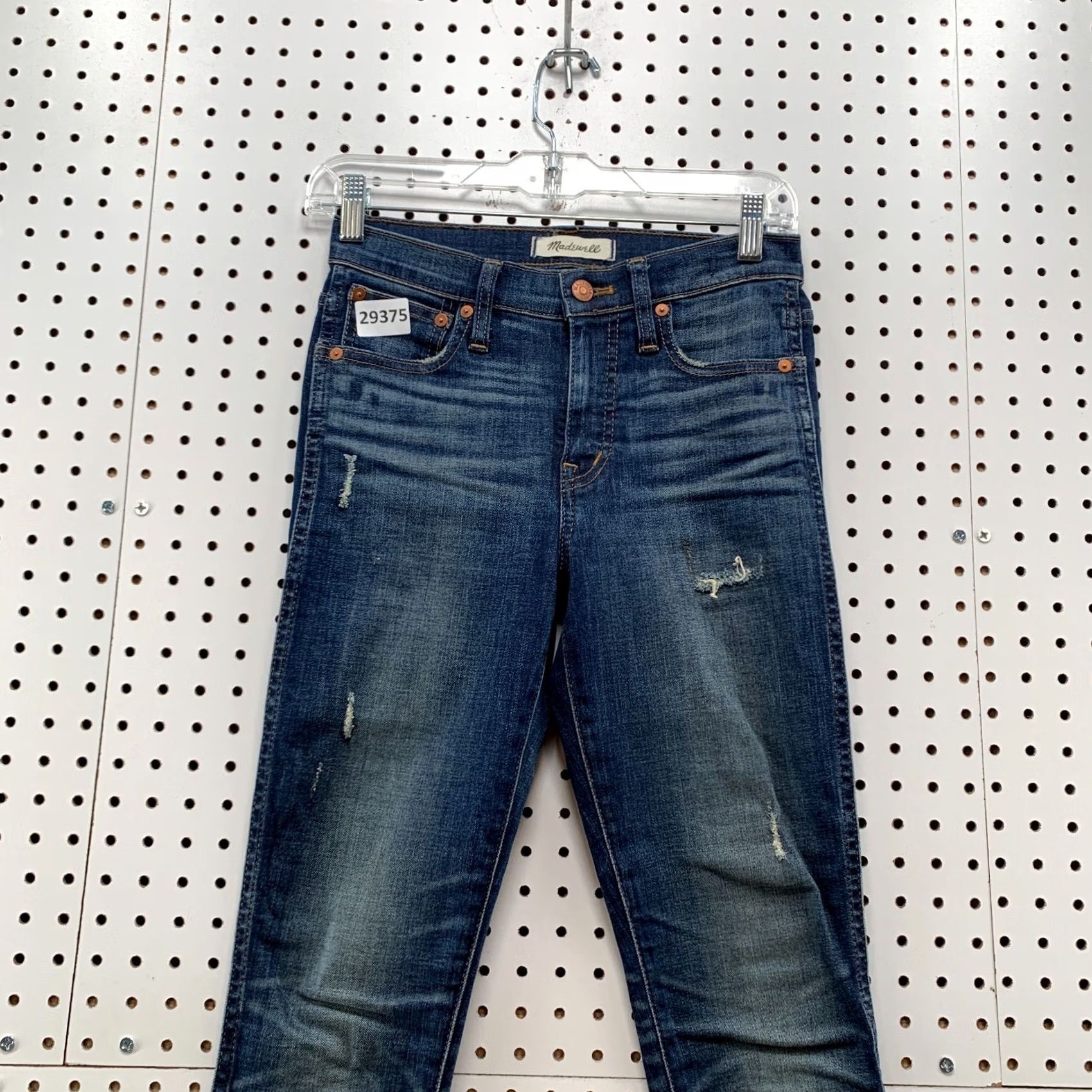 Madewell Madewell Jeans Women Size 25 Skinny Blue Distressed High Rise Size 42" / US 20 - 3 Thumbnail