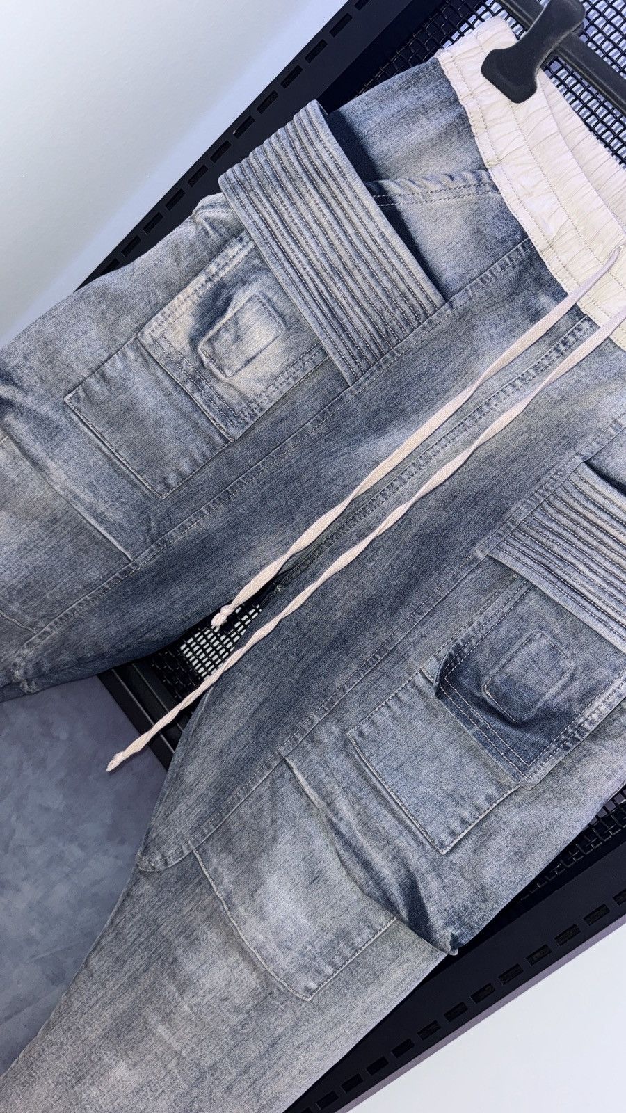 Rick Owens Rick Owens Hustler Creatch Cargo Denim Pants Size US 32 / EU 48 - 3 Thumbnail