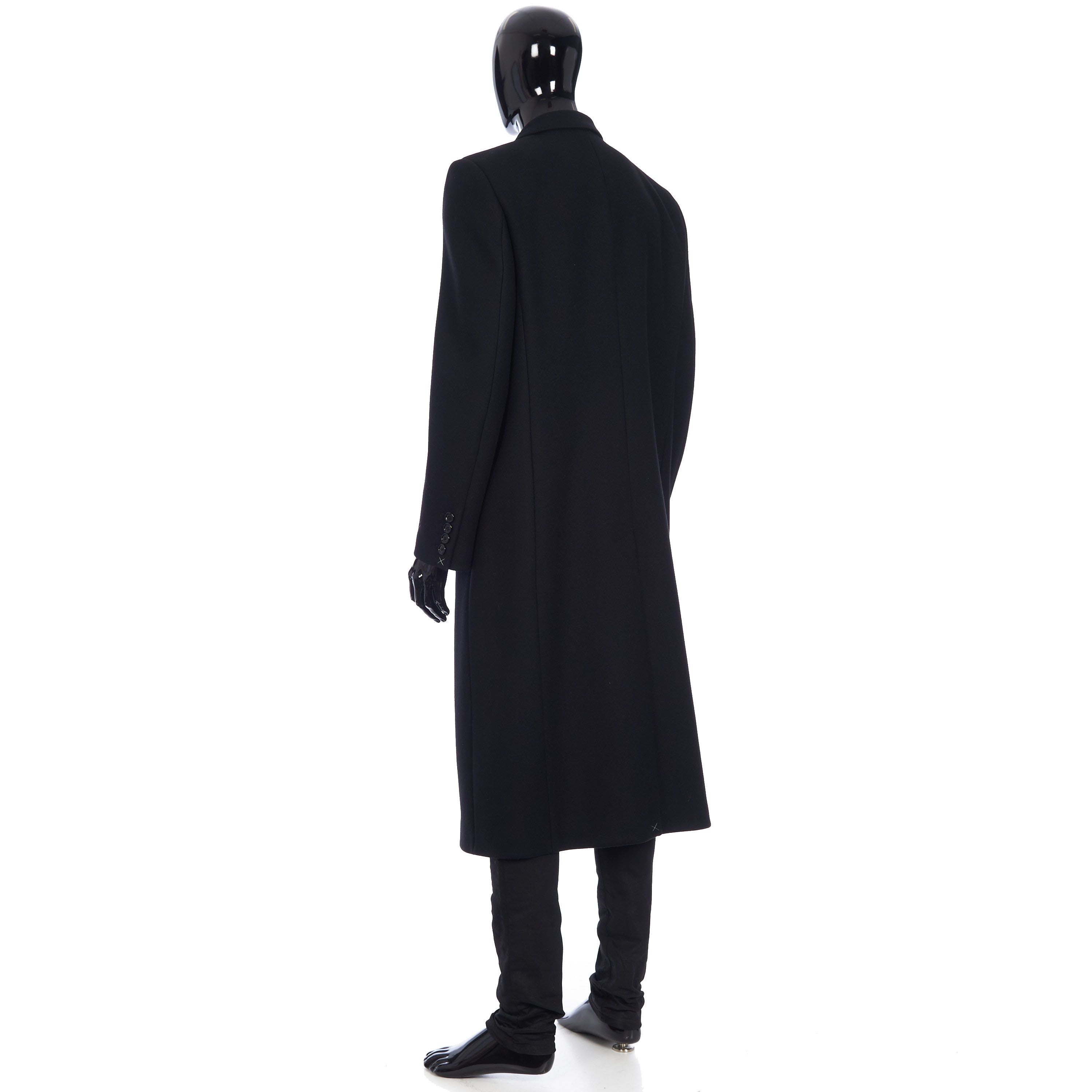 Celine Long Double-Breasted Overcoat In Tiger Jacquard Size US M / EU 48-50 / 2 - 4 Thumbnail