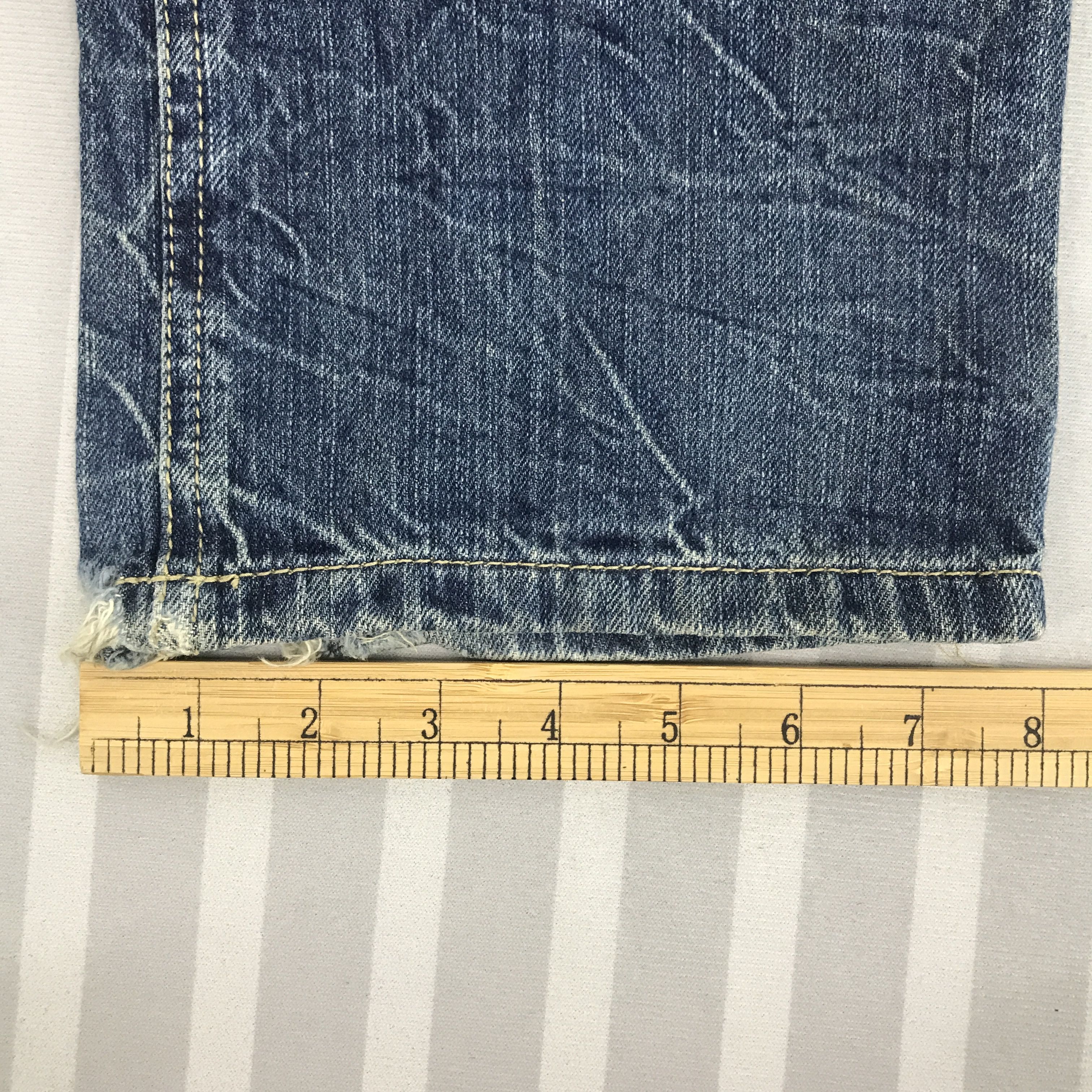 Japanese Brand × Vintage Vtg Double wais Japanese Brand Distressed Denim pants Size US 30 / EU 46 - 11 Thumbnail