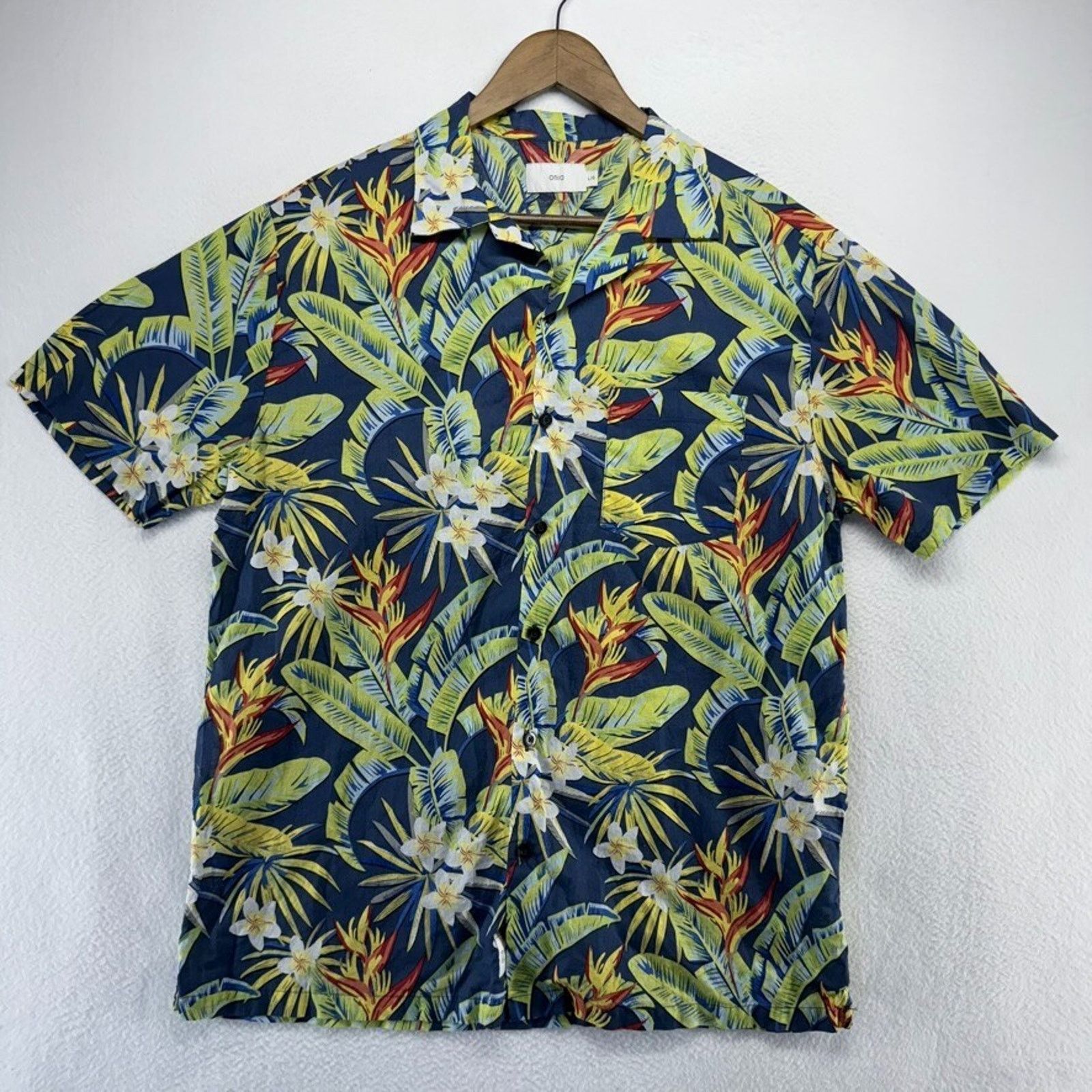 Onia Onia Hawaiian Shirt Men's Large Blue Green Floral Size US L / EU 52-54 / 3 - 2 Thumbnail