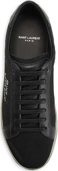 Saint Laurent Paris o1s1wg111024 Court Classic Embroidered Sneakers in Black Size US 6 / EU 39 - 5 Thumbnail