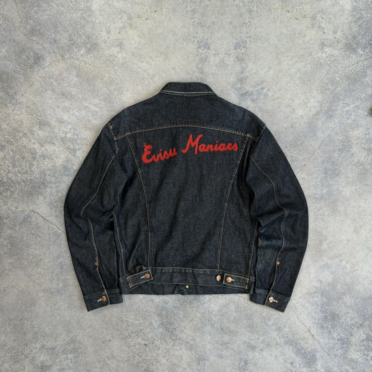 Denim Jacket × Evisu × Vintage VINTAGE Y2K EVISU MANIACS
