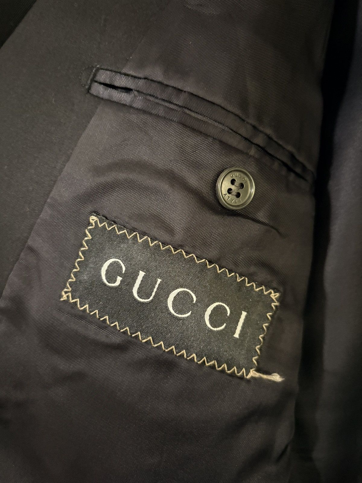 Gucci Gucci By Tom Ford Suit Jacket Navy Blazer Italy Size 46R - 4 Thumbnail
