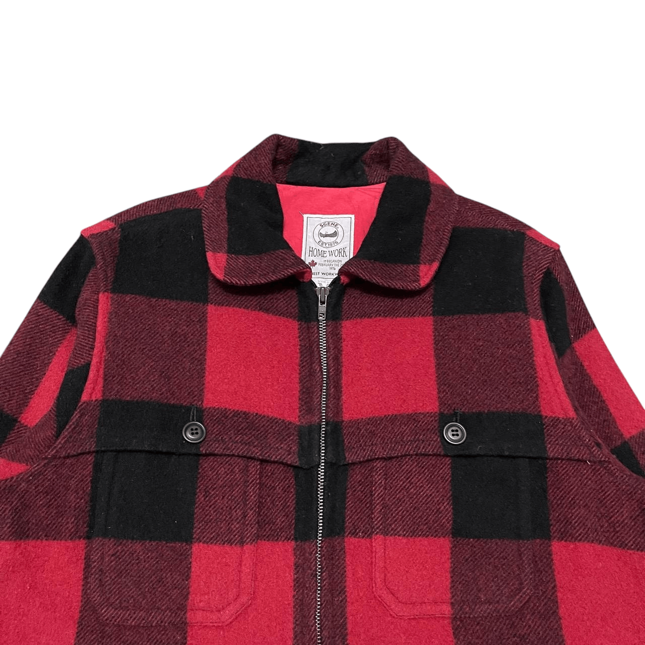 Japanese Brand Vintage Scene Workwear Mackinaw Wool Jacket Size US M / EU 48-50 / 2 - 2 Thumbnail