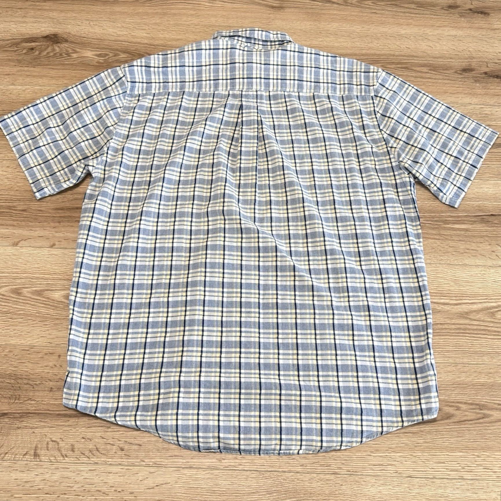 Eddie Bauer VINTAGE Eddie Bauer Shirt Men XL Tall Short Sleeve Blue Plaid Cotton Button-Down Size US XL / EU 56 / 4 - 7 Thumbnail