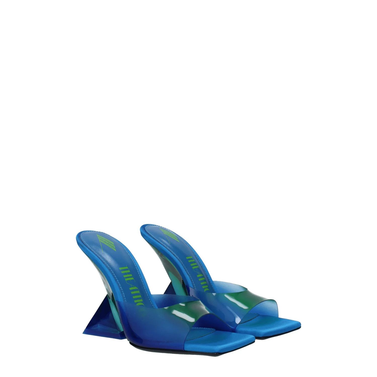 The Attico ob1o1e1224 PVC Sandals in Blue/Fluo Green Size US 7.5 / IT 37.5 - 2 Thumbnail