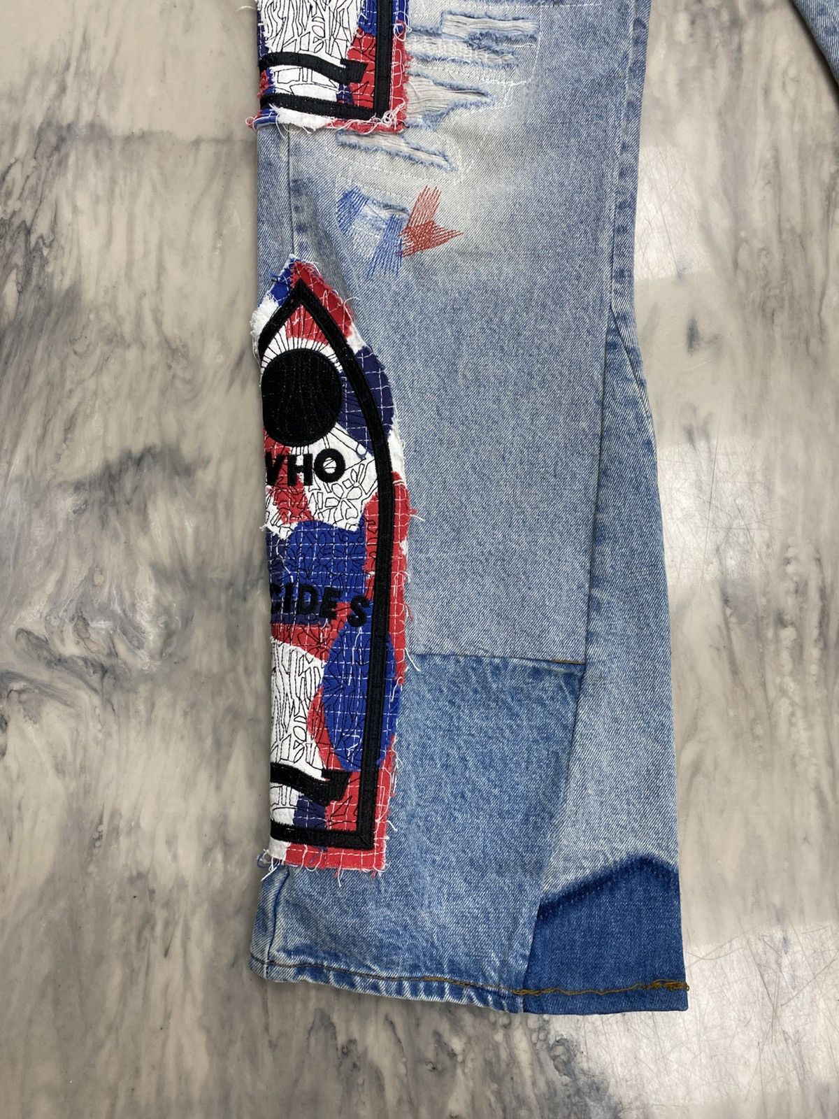 Who Decides War Who Decides War stained glass denim jeans 36 authentic Size US 36 / EU 52 - 5 Thumbnail