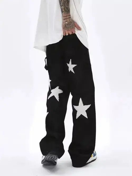 Other Stars Embroidery Baggy Pants Size US 32 / EU 48 - 2 Thumbnail