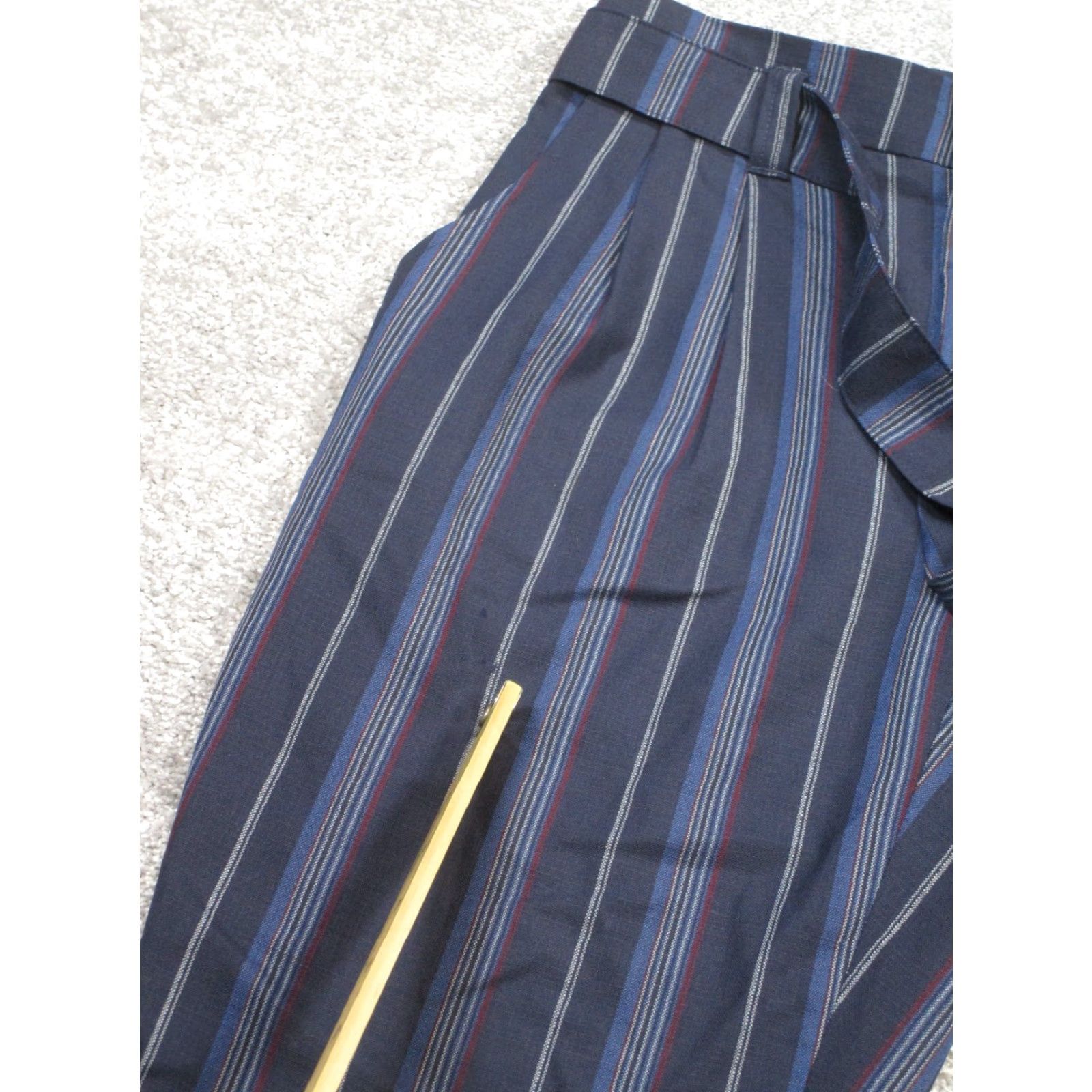 Pendleton VINTAGE Pendleton Dress Pants Womens 6P Petite Wool Taper Leg Navy Striped Office Wear Size 28" / US 6 / IT 42 - 3 Thumbnail