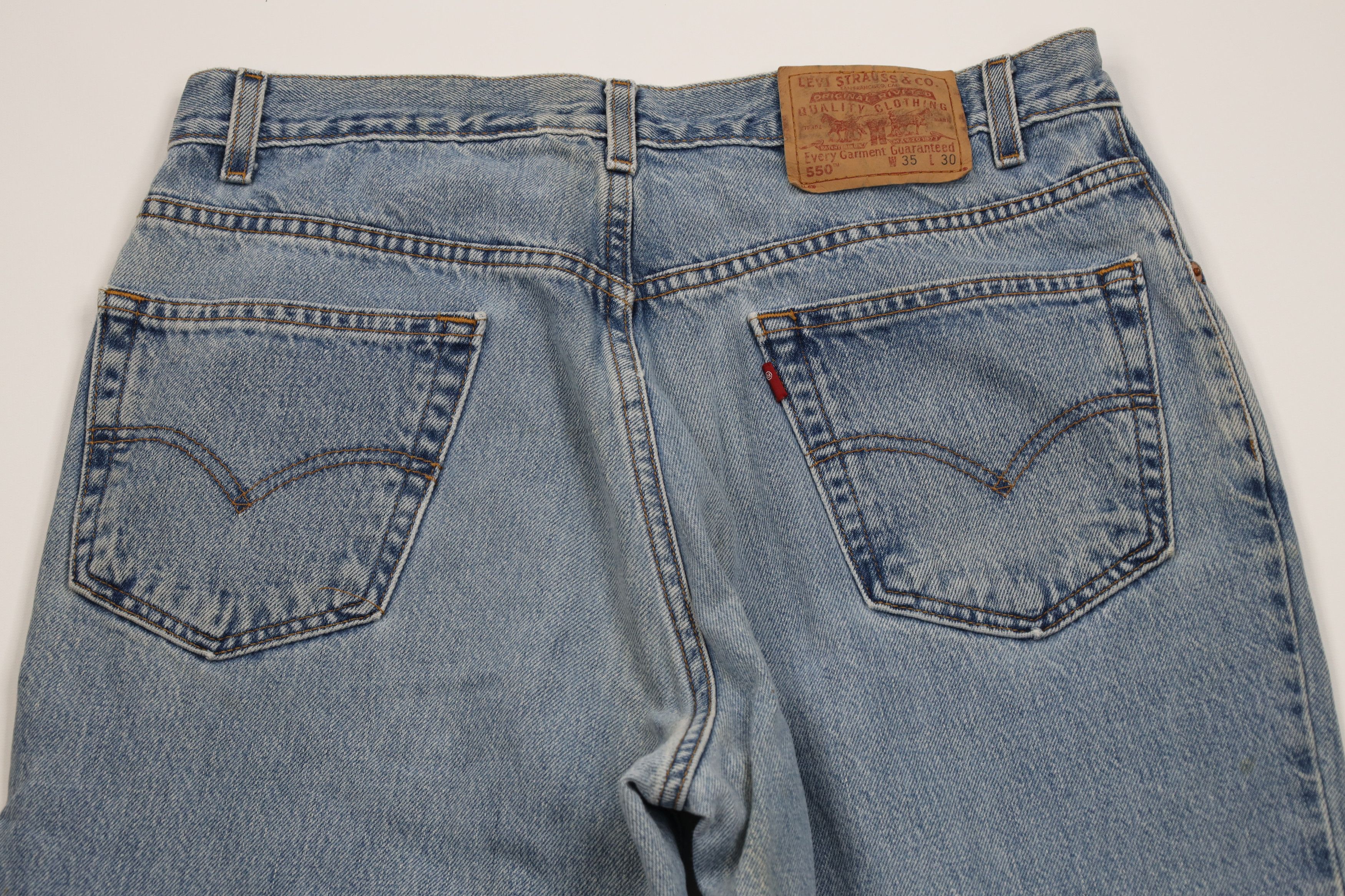 Levi's Vintage Y2K 2000 Levis 550 Relaxed Fit Denim Jeans Blue Size US 35 - 11 Thumbnail