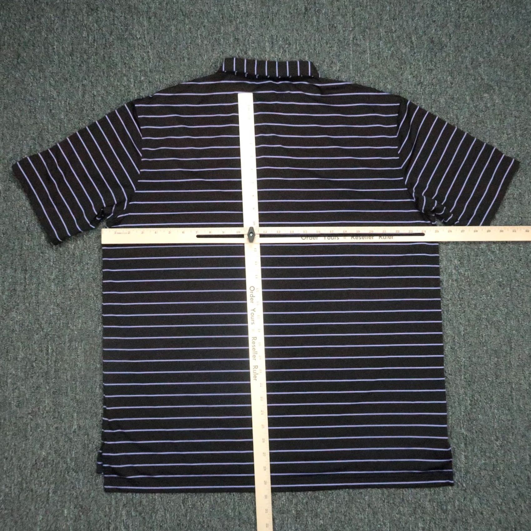 Peter Millar Peter Millar Polo Shirt Mens XL Black Purple Striped Short Sleeve Summer Comfort Size US XL / EU 56 / 4 - 6 Thumbnail