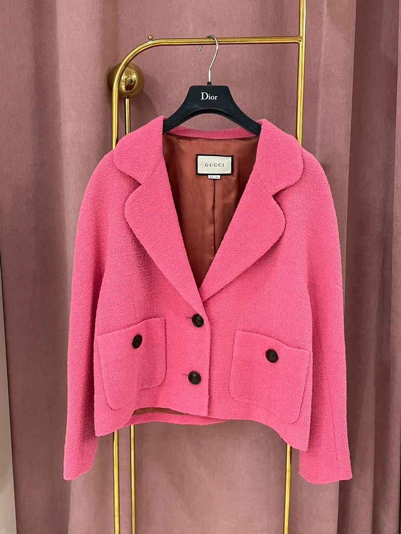 Gucci Pink Wool Coat - dmc