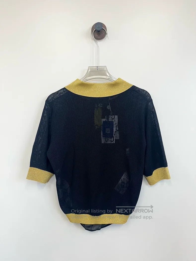Gucci Gucci Black and gold colour block dark pattern old flower Size L / US 10 / IT 46 - 2 Thumbnail