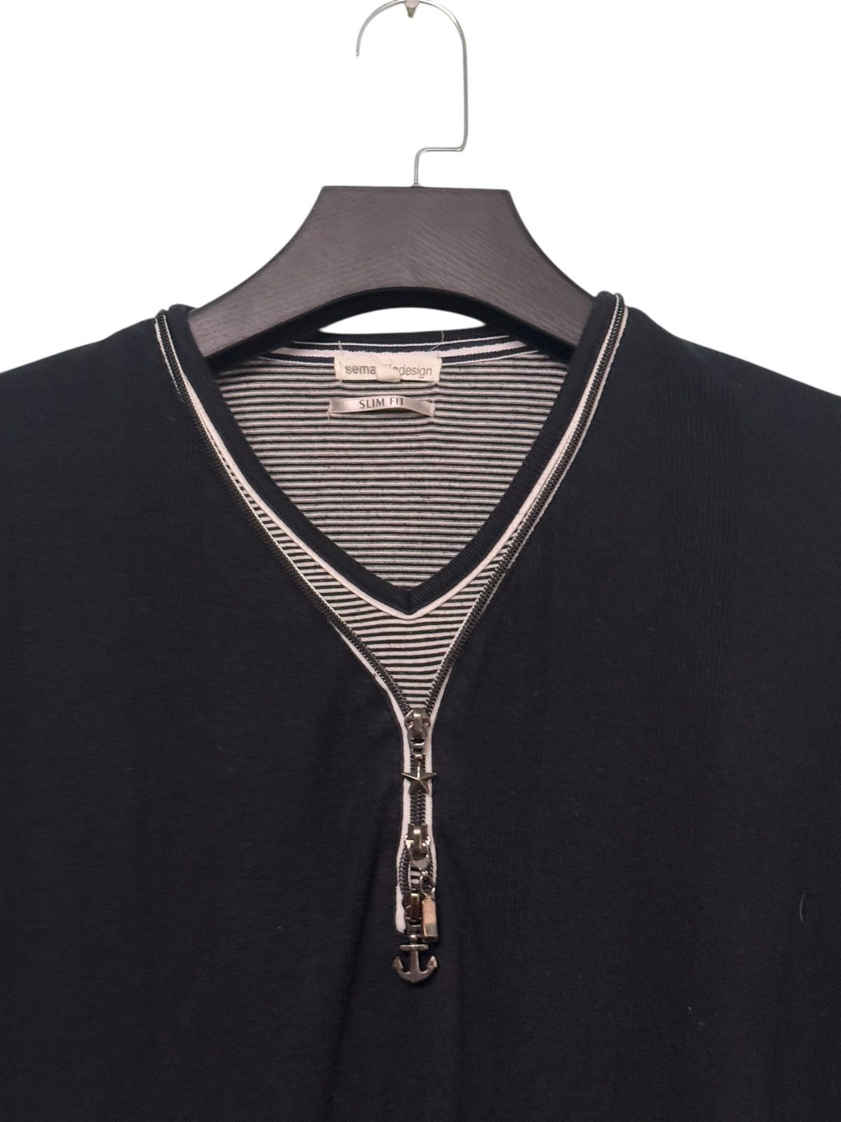 20471120 × Japanese Brand × semanticdesign PUNK STYLE SEMANTIC DESIGN PLAIN HALF ZIPPER VERY RARE Size US L / EU 52-54 / 3 - 5 Thumbnail